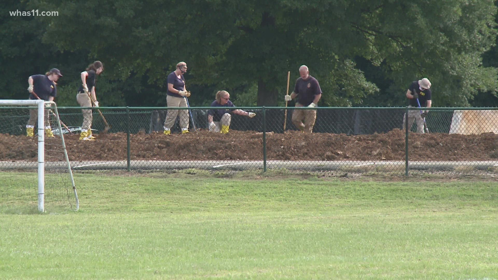 Agents were at Dean Watt's Park in Bardstown on Saturday, continuing their investigation into the disappearance of Crystal Rogers.