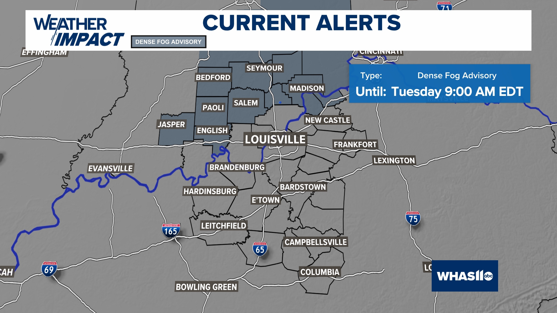Whas11 Weather WHAS11 Weather Impact | Patchy fog forecasted for Tuesday | whas11.com