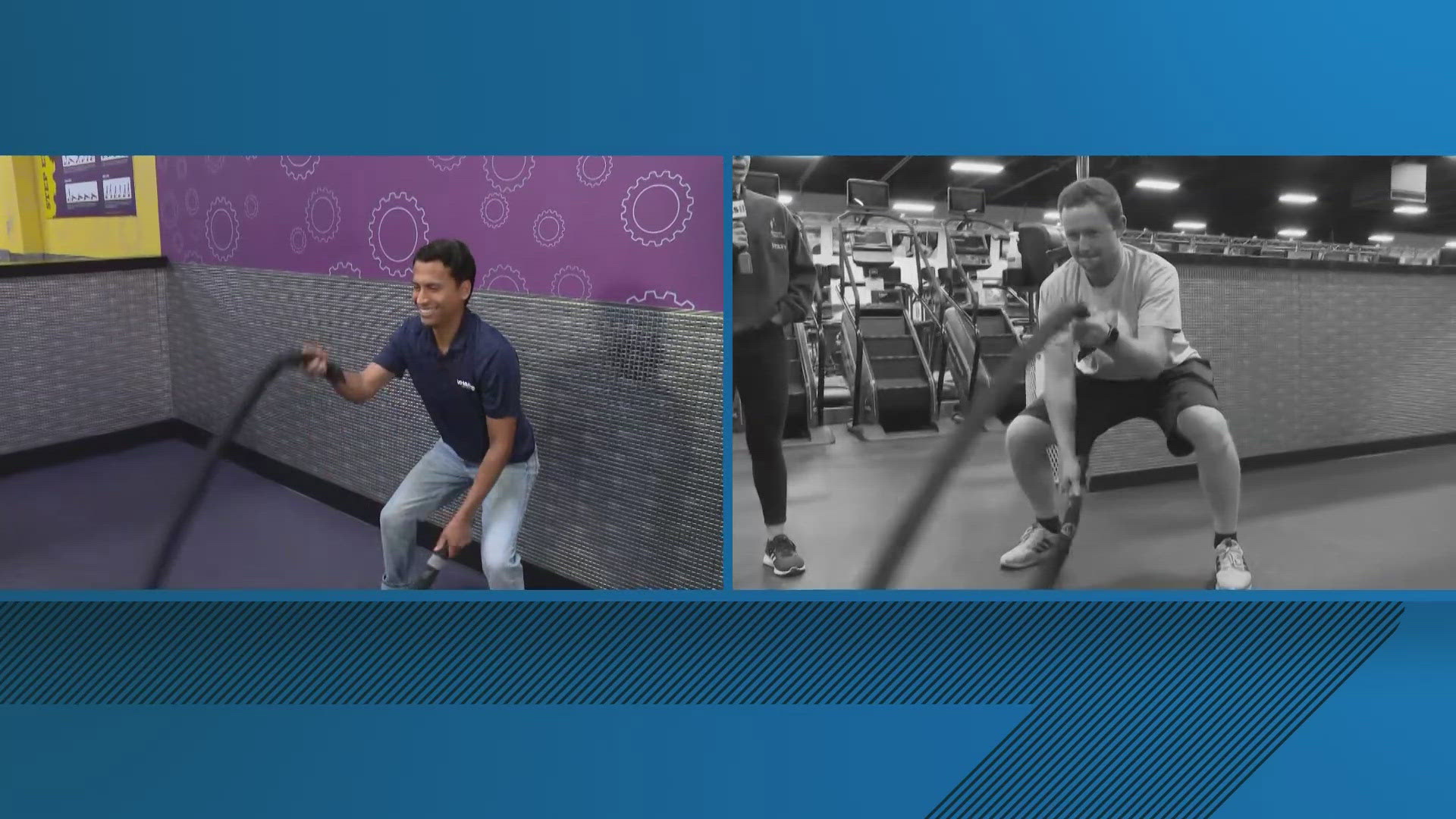 WHAS11 News reporter takes on the battle ropes at Planet Fitness
