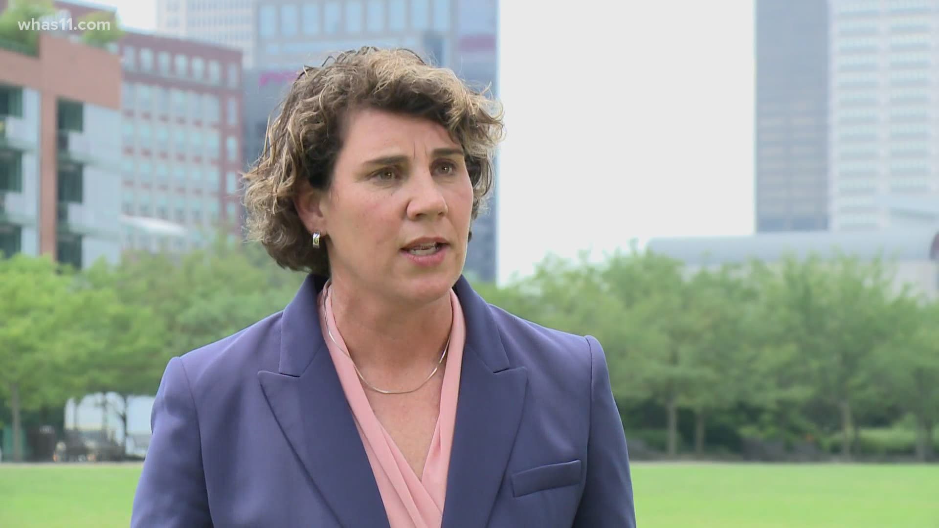 For the first time since her close Kentucky Primary victory, Amy McGrath is talking about the upcoming Senate race.