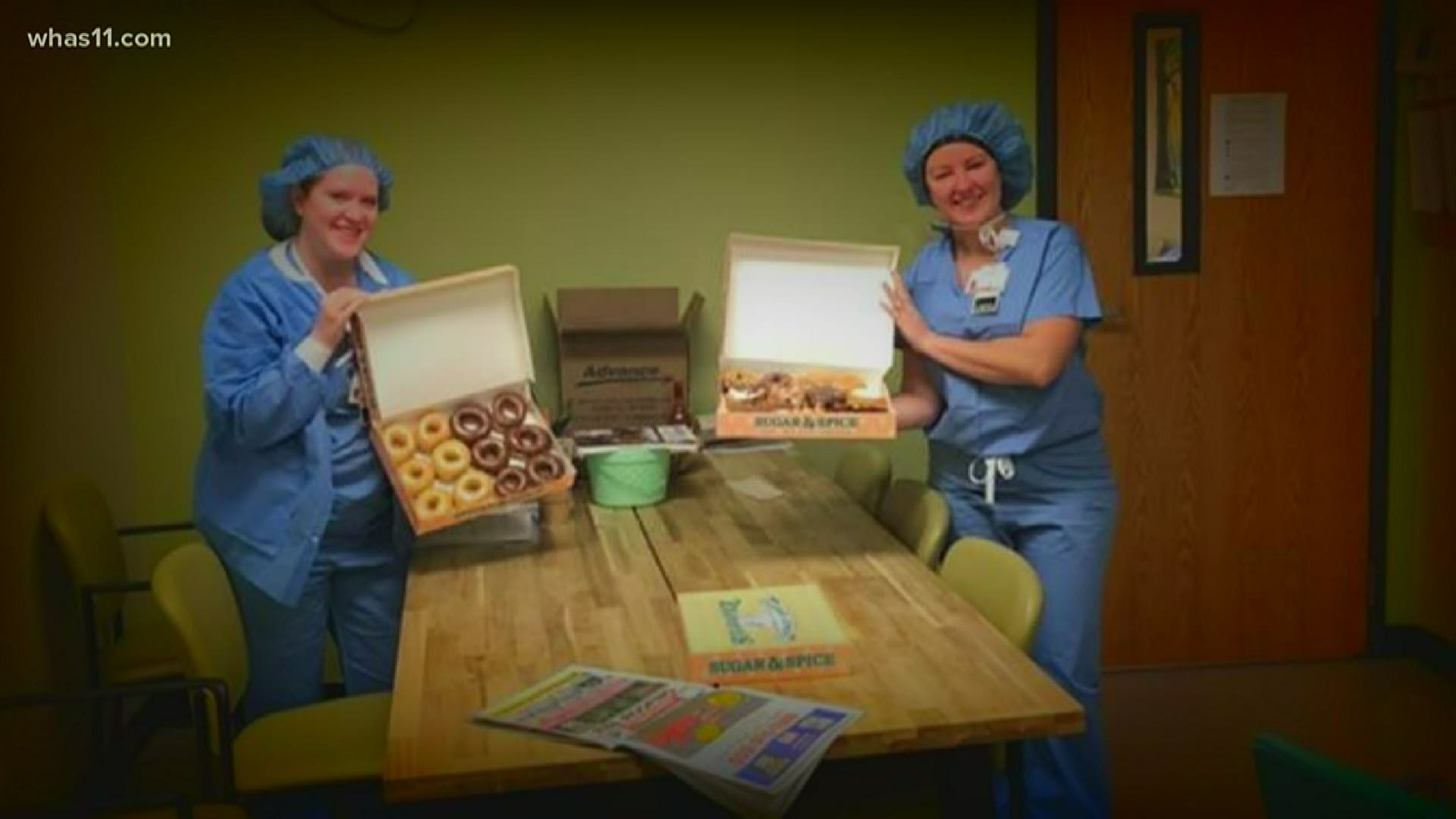 From boxes of doughnuts to salutes from the sky, communities across the state have come together to thank nurses for their work during the coronavirus pandemic.
