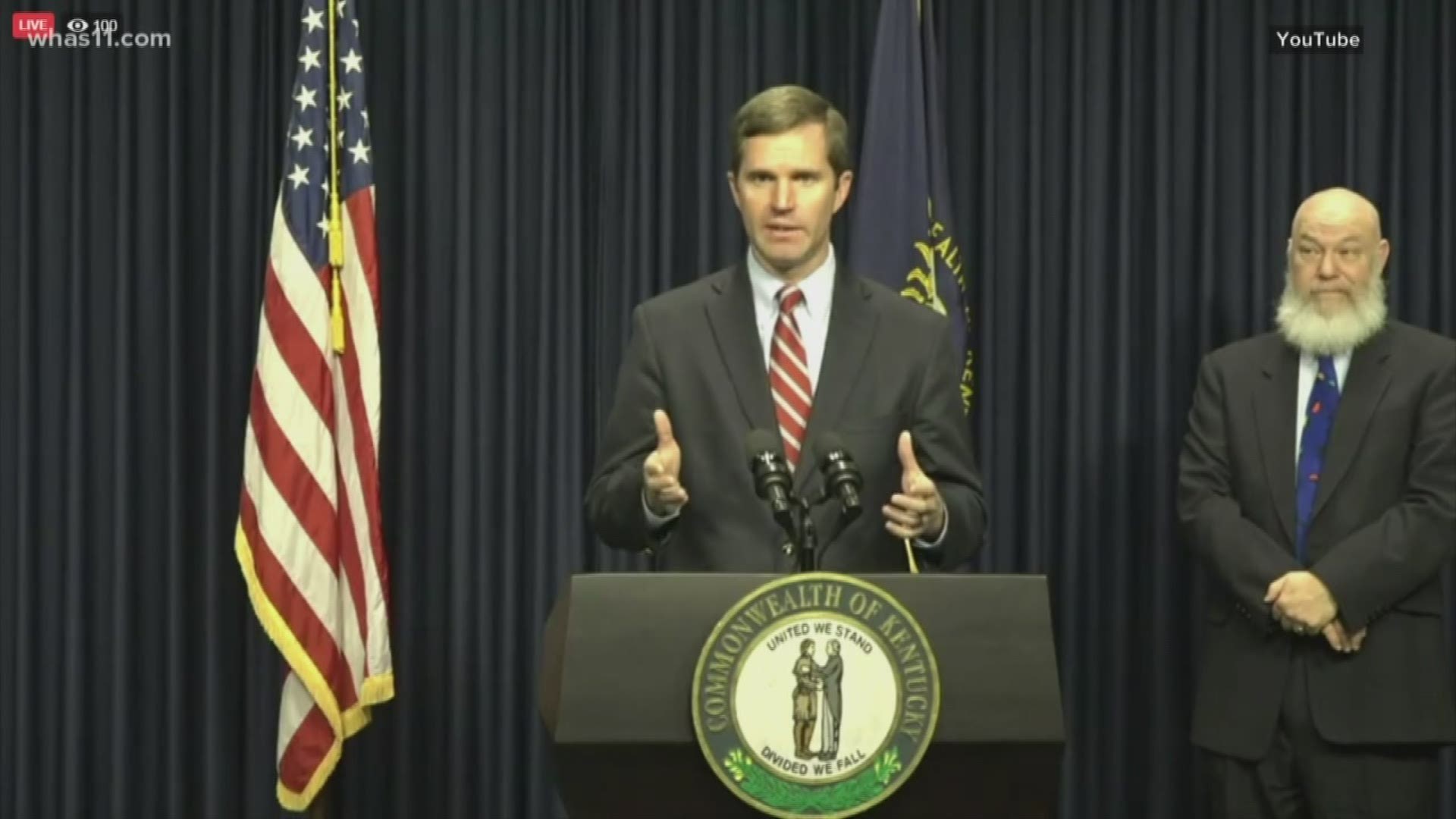 Beshear made the announcement this afternoon at the state capitol in Frankfort