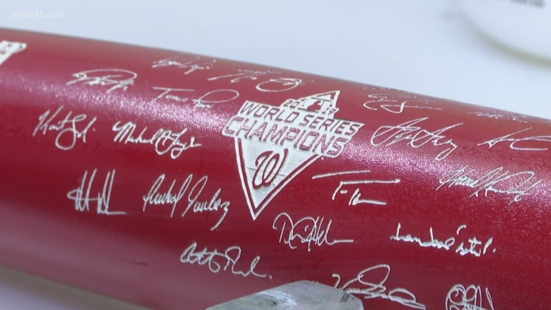 The Louisville Slugger factory is already making commemorative bats for fans of the Washington Nationals, 2019 World Series champions.