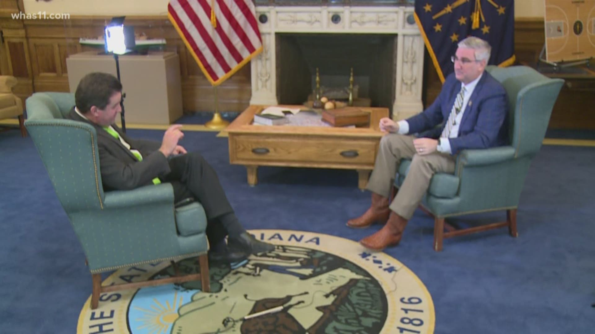 WHAS11's Chris Williams had a one-on-one interview with the governor in the capital Wednesday.