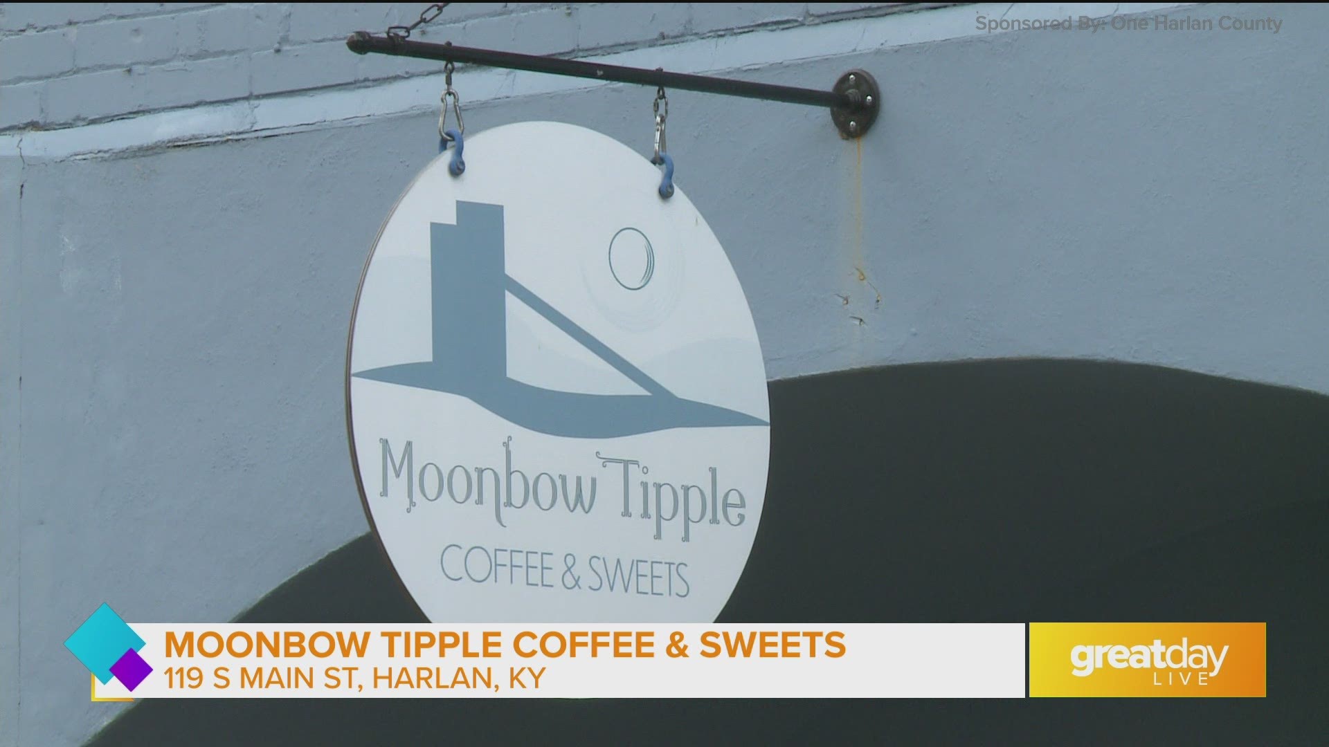 Moonbow Tipple Coffee & Sweets is located at 119 S Main St. in Harlan, KY. For more information, visit kentuckymoonbow.com.