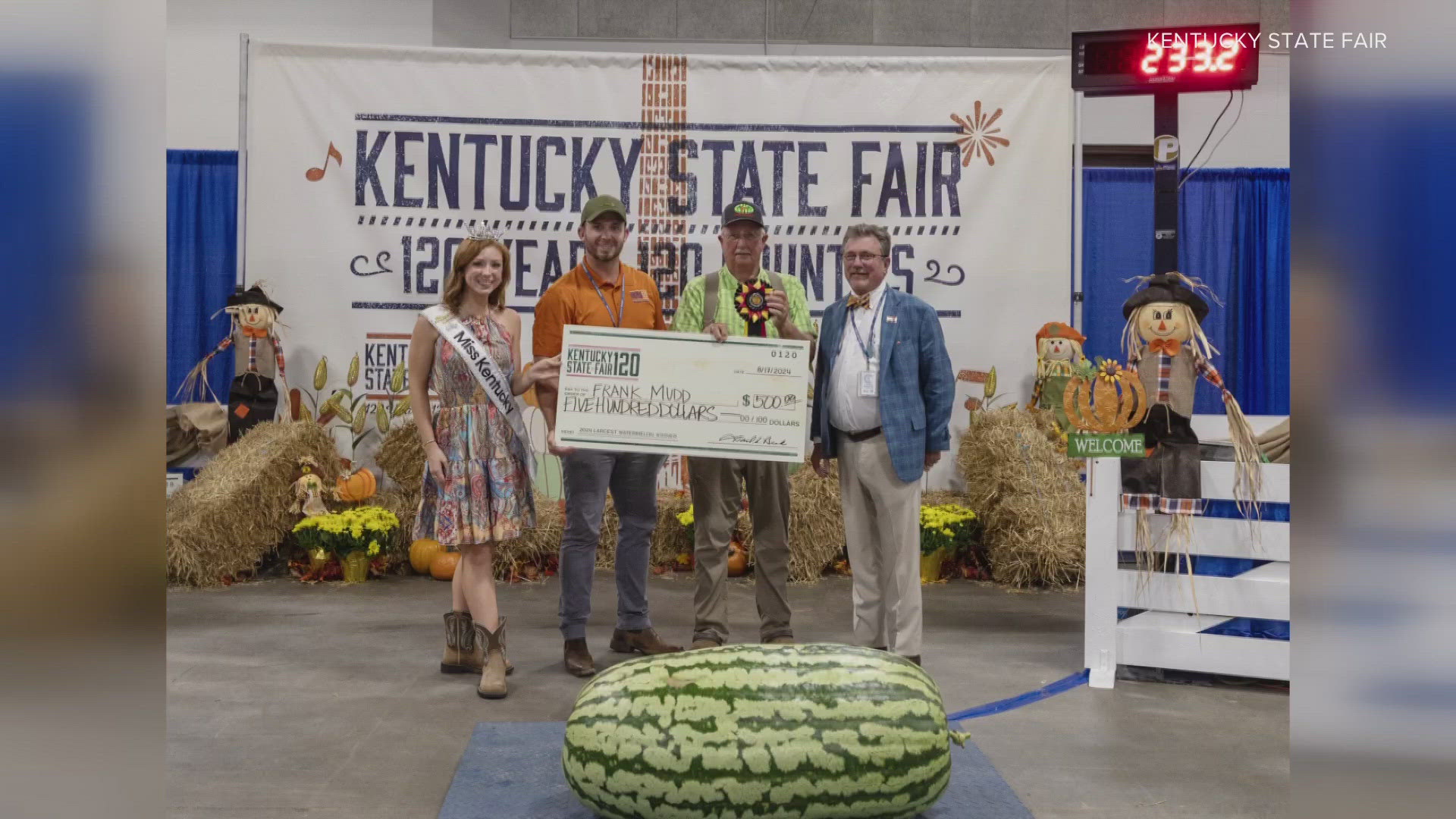 Two Kentuckians took home top honors during the largest pumpkin and watermelon contests during the Kentucky State Fair.