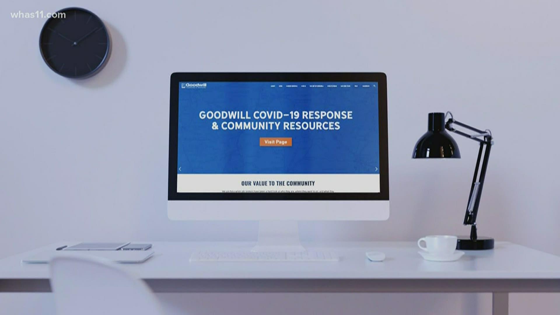 Goodwill Industries of Kentucky unveils their new information and resource portal and free COVID-19 testing in West Louisville on Saturday, April 18, 2020.