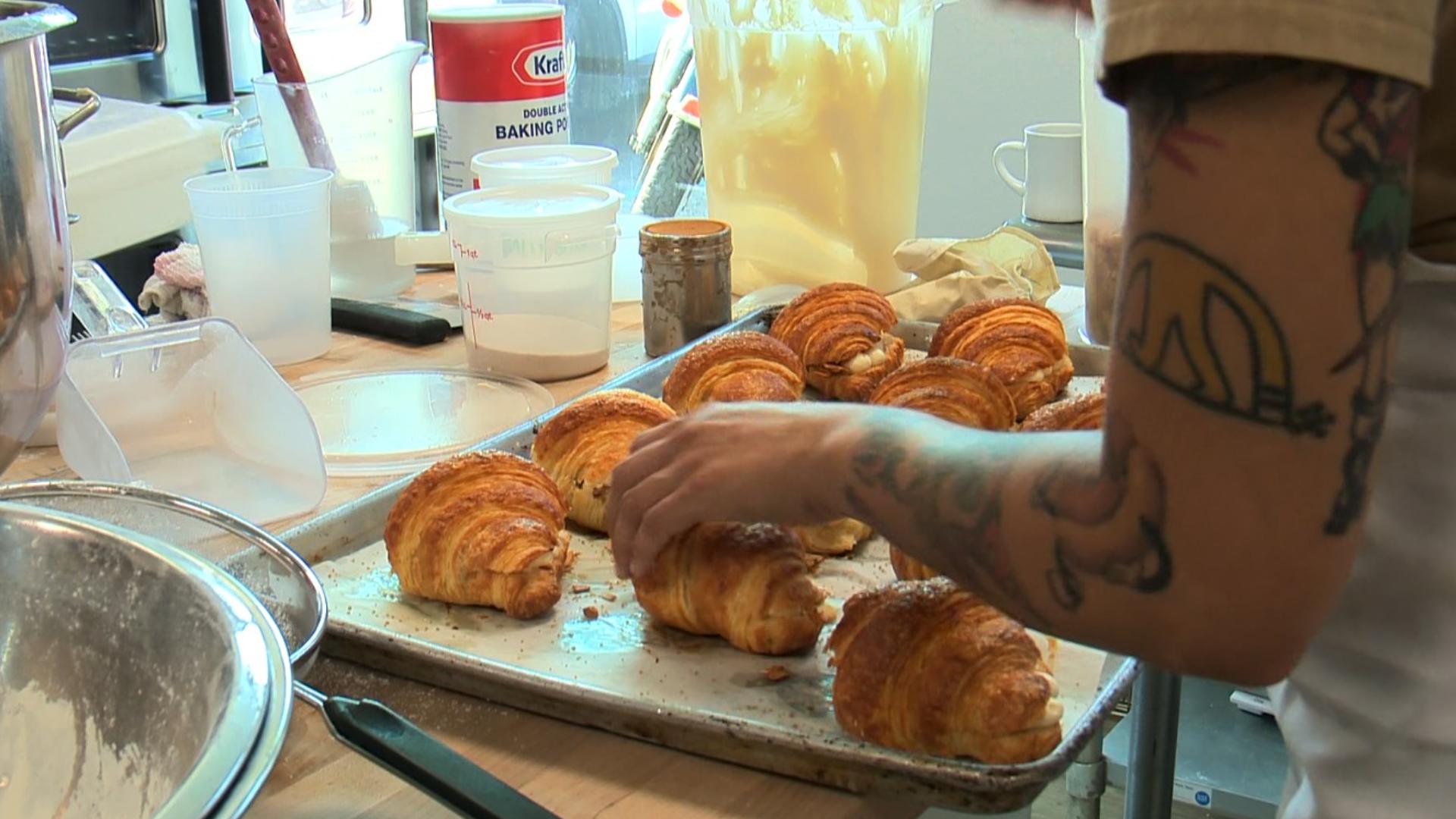 La Pana Bakery y Cafe had the grand opening this morning of it's brick-and-mortar store on Logan Street.