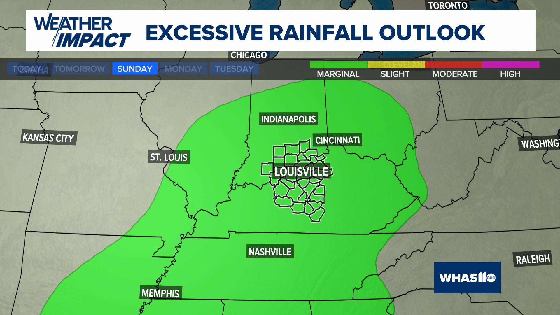 Kentucky and southern Indiana brace for severe storms Sunday | whas11.com