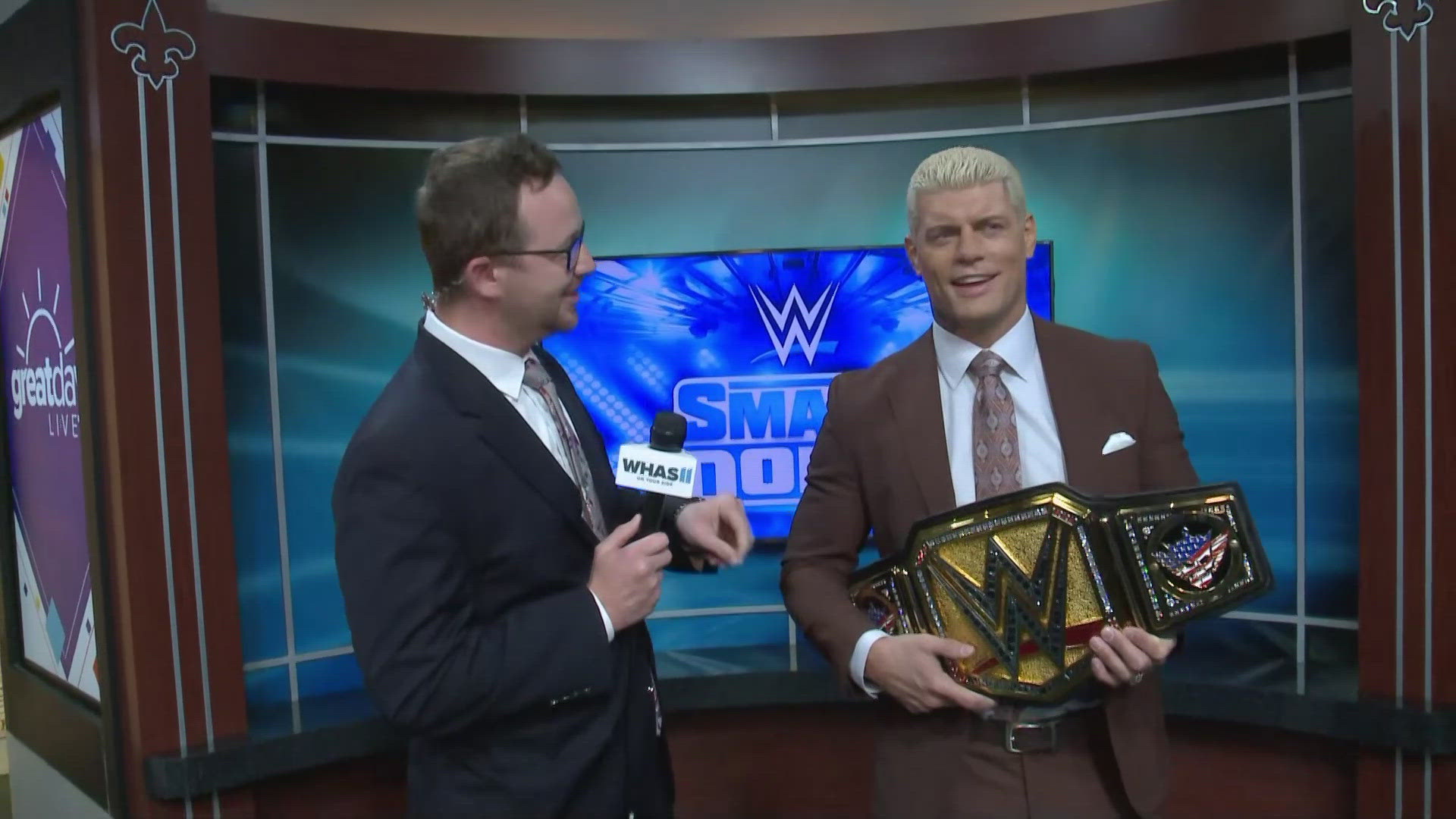 WHAS11 interviews WWE Champion Cody Rhodes ahead of the WWE Smackdown in Louisville.