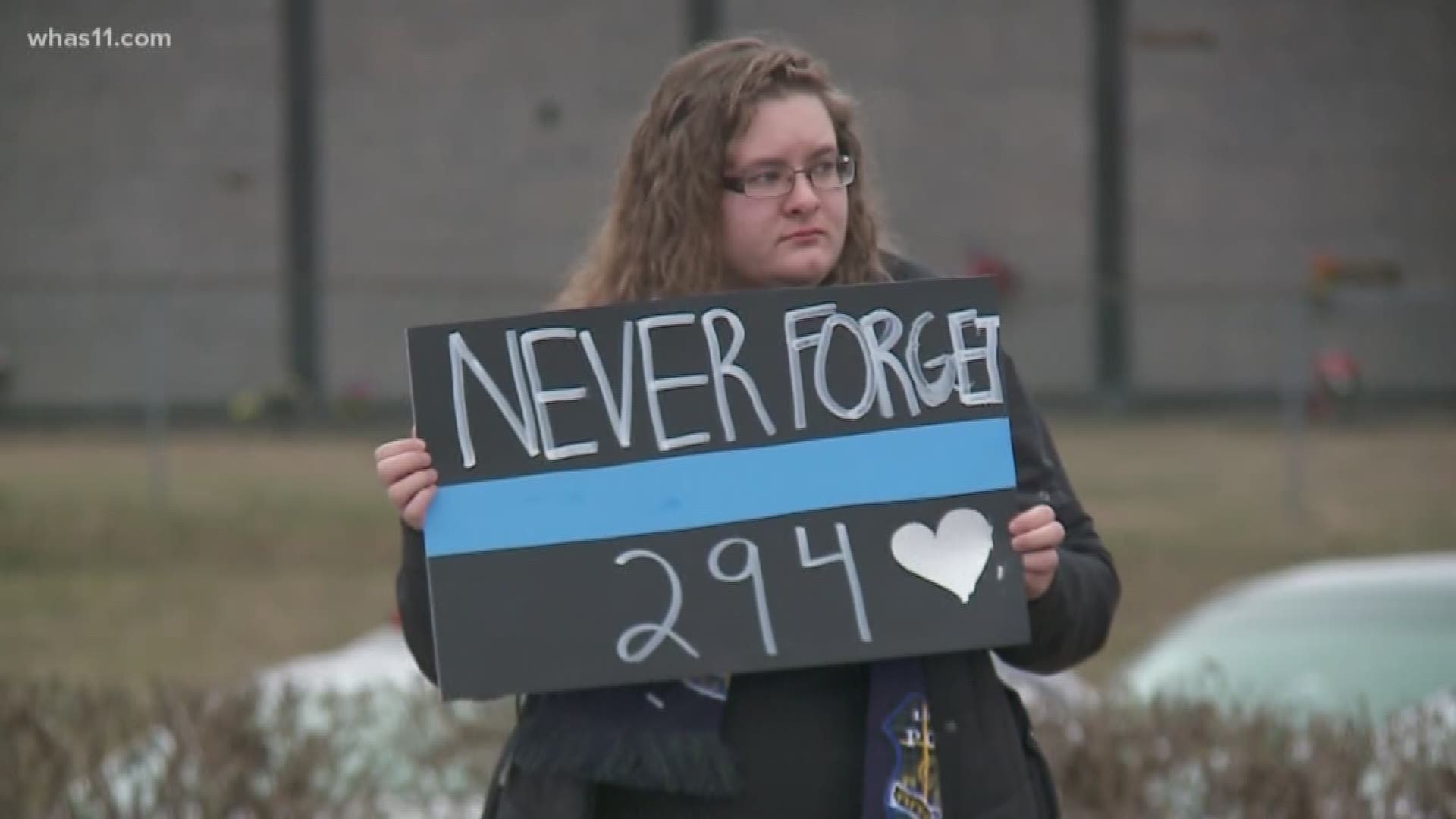 The Louisville community showed their support for Detective Deidre Mengedoht during Saturday's procession