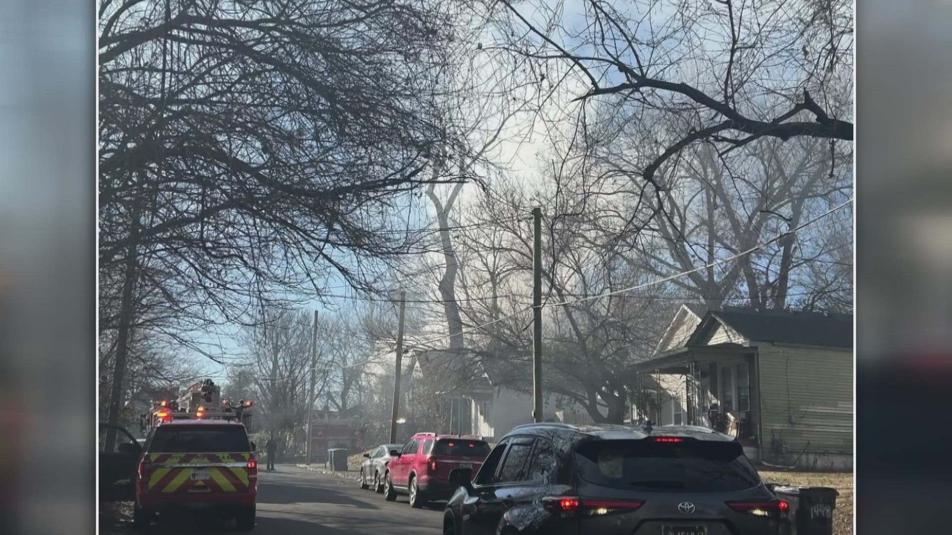 Louisville firefighters are working to control a house fire on South Hancock Street.