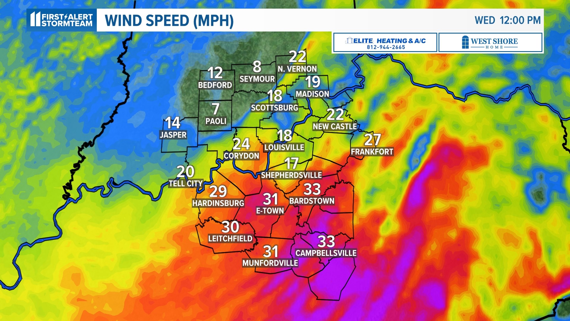 Whas Weather Snow, rain, strong wind in Kentuckiana; Overnight winter weather ...