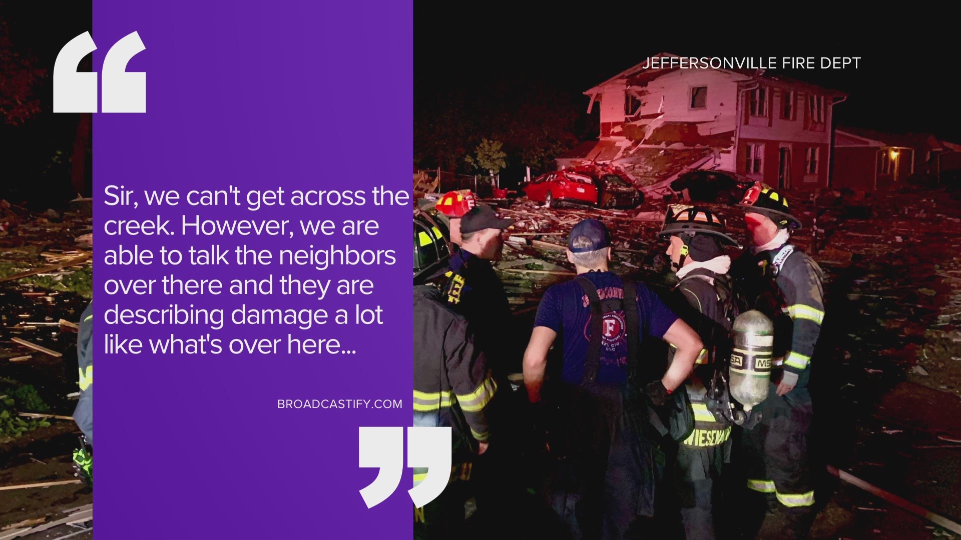 Part 7 of audio release of a 911 call following a house explosion in Jeffersonville, Indiana.