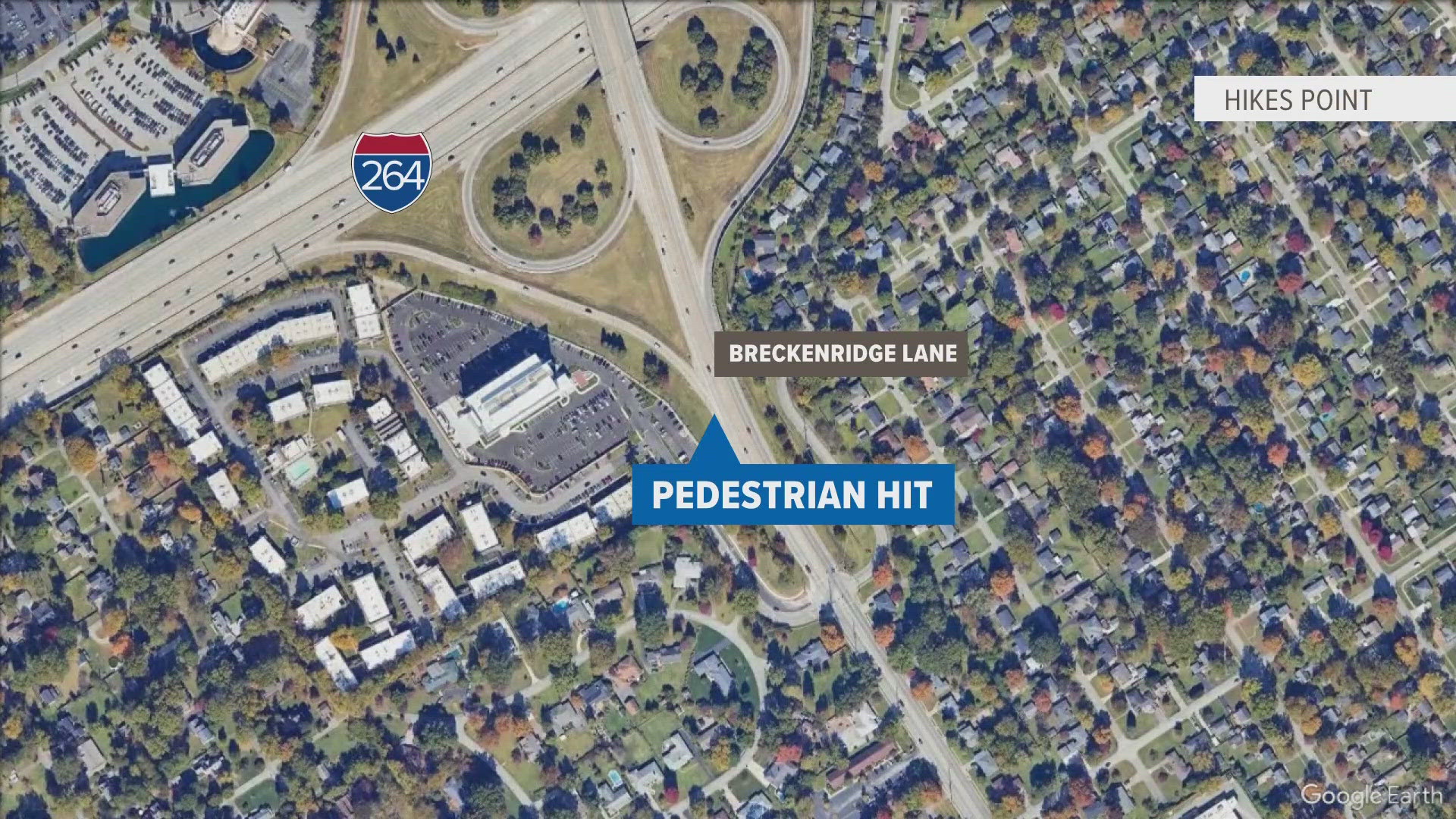 A pedestrian was struck by a car Tuesday night in the Hikes Point neighborhood. The driver was arrested under suspicion of intoxication.