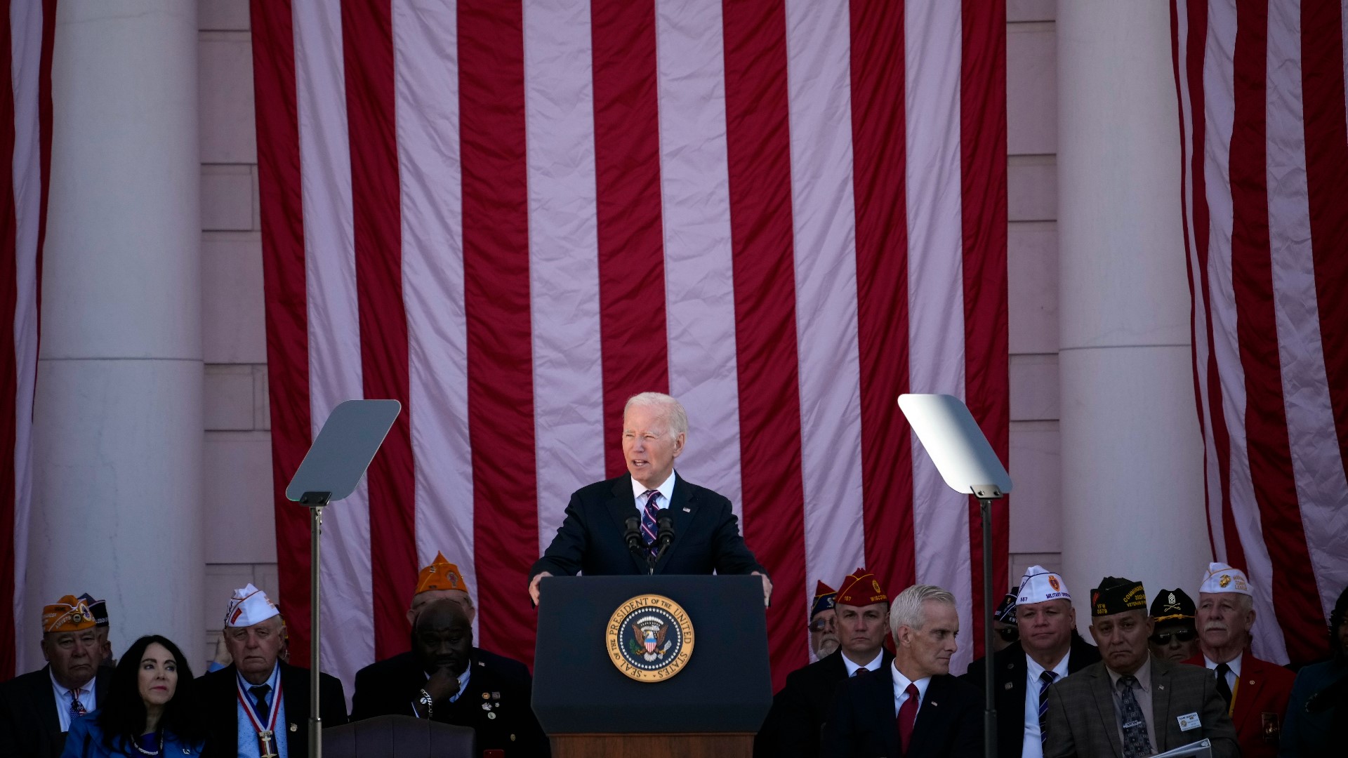 Biden spoke of his late son Beau, who served in the Delaware Army National Guard and deployed to Iraq in 2008 for a year.