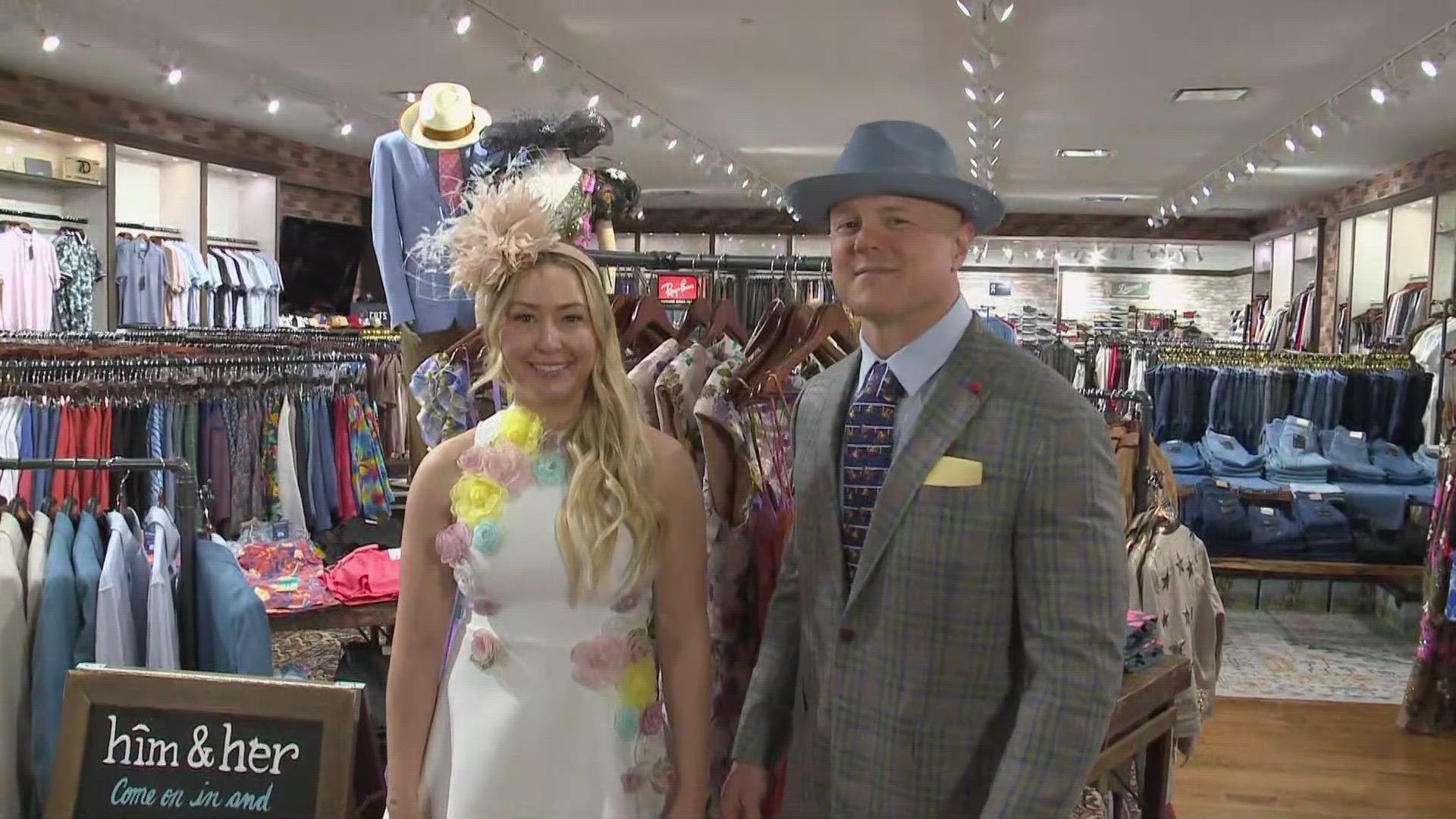 The Him & Her Boutique offers many clothes and accessories that are perfect for the Kentucky Derby.