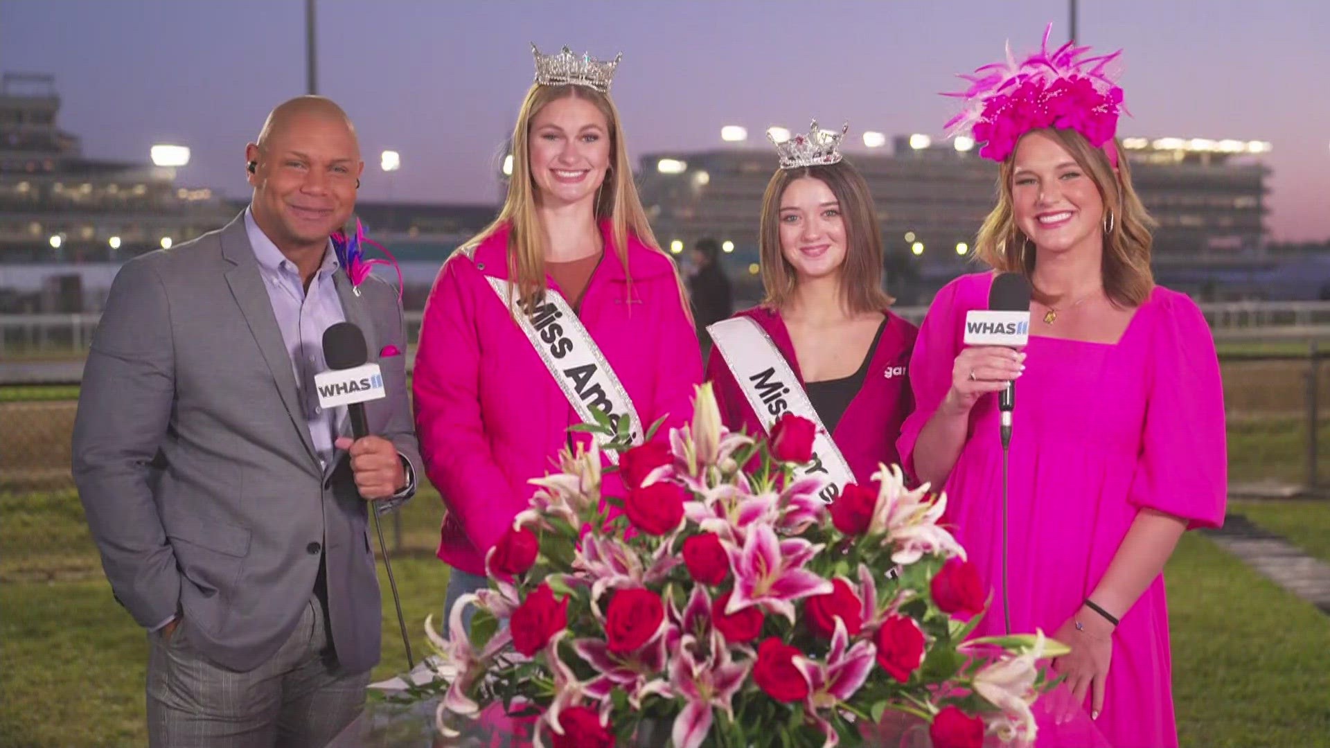 Miss America Grace Stanke and Miss America's Outstanding Teen Morgan Greco visited Churchill Downs for the Kentucky Derby.