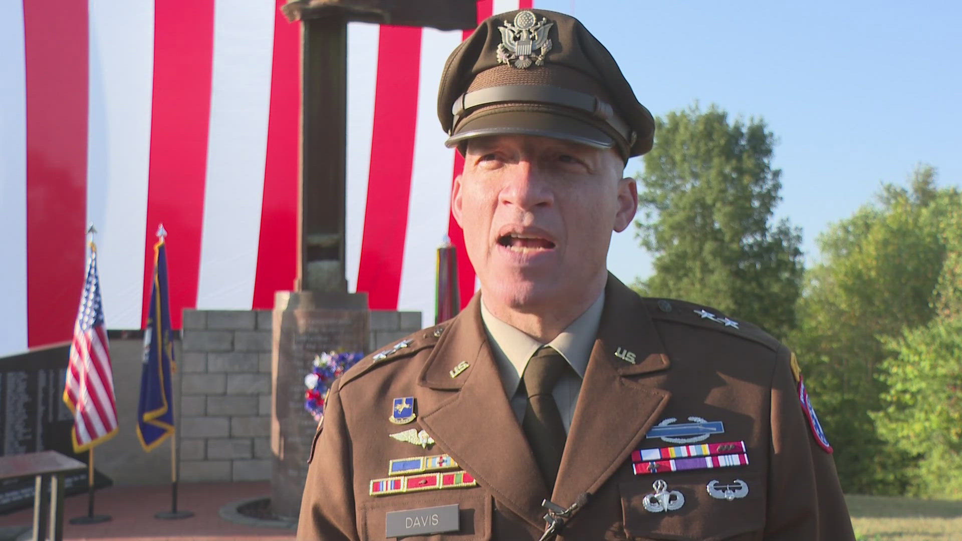 Major General Johnny Davis gave the keynote address at Fort Knox's 9/11 ceremony. He remembered being at the Pentagon to help with search and rescue efforts.