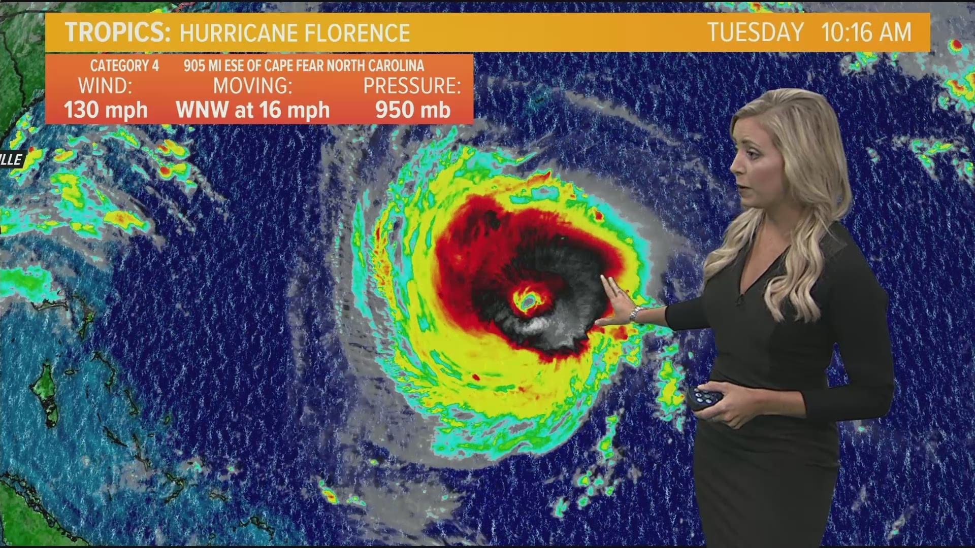 WHAS11 First Alert Storm Team Meteorologist Kaitlynn Fish takes a look at the latest projected forecast tracks for Hurricane Florence.