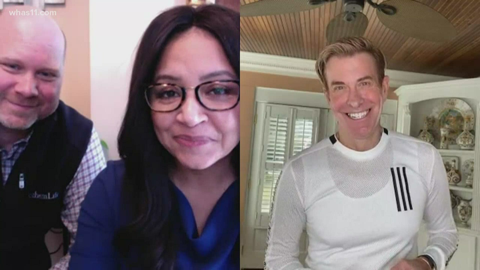 Great Day Live host Angie Fenton and her husband, Jason Applegate, talk to Jeff Howard from Baptist Health/Milestone Wellness Center.