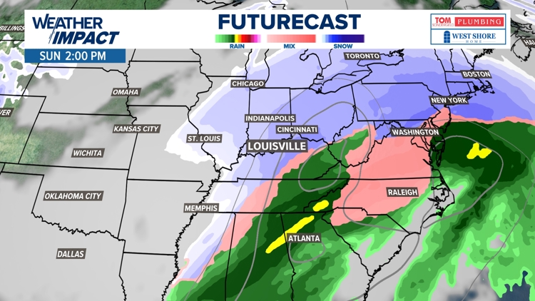 Tracking weekend snow storm headed to Kentucky, southern Indiana | Full ...