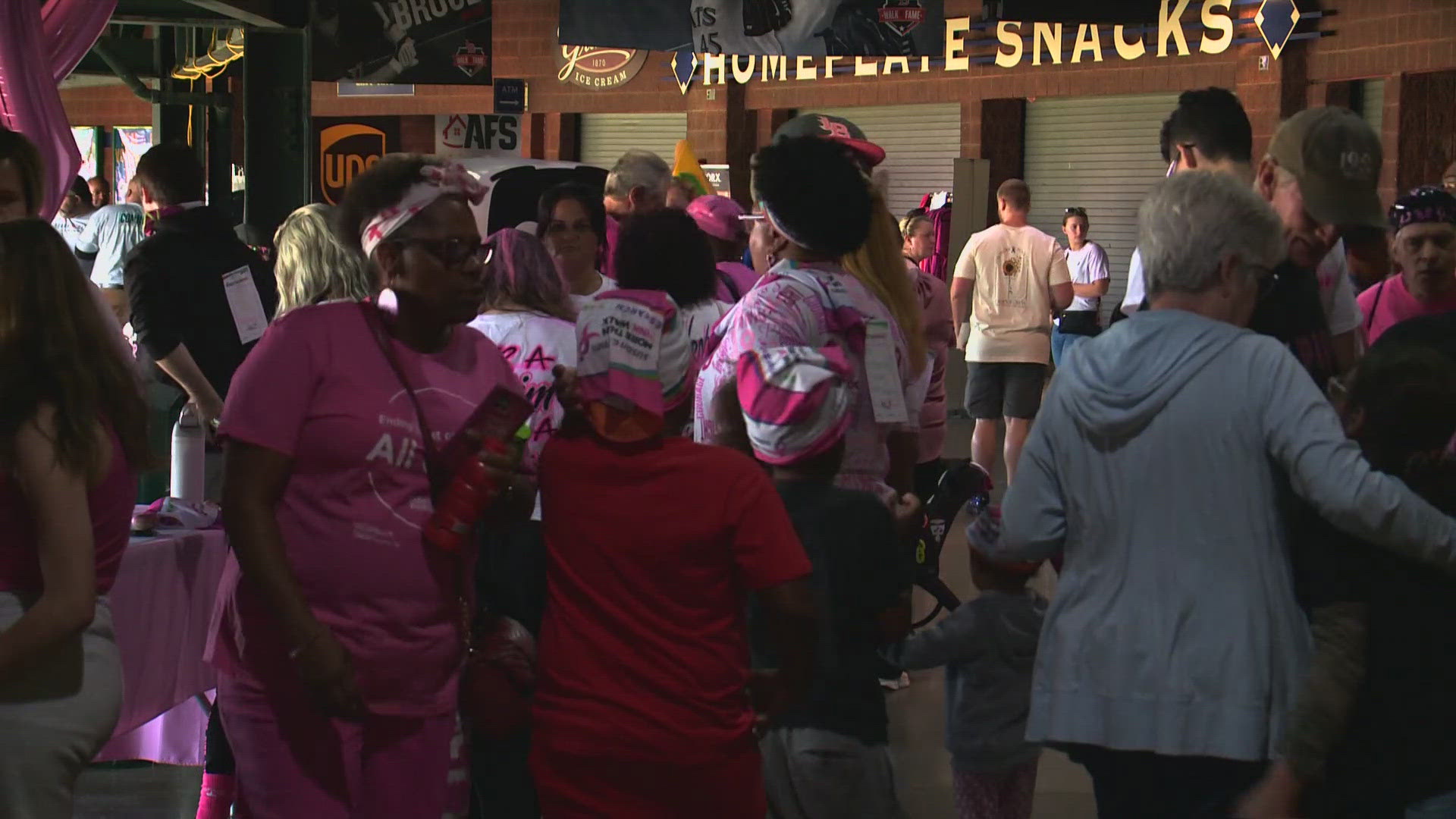 A sea of pink was at Louisville Slugger Field for the Susan G. Komen More than Pink walk, bringing together breast cancer survivors, supporters, and advocates.