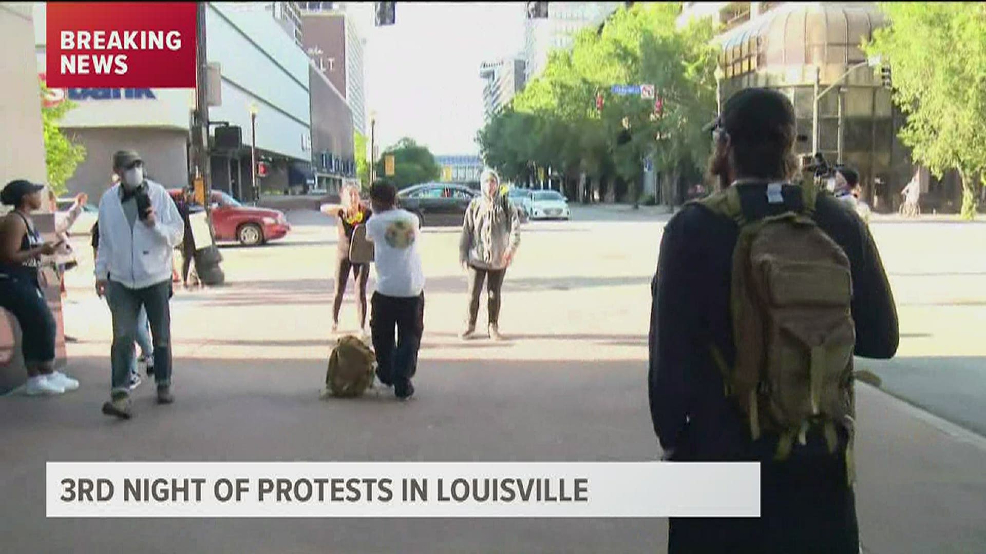 Protesters who are protesting in wake of the Breonna Taylor shooting explain why they're protesting peacefully in downtown Louisville.