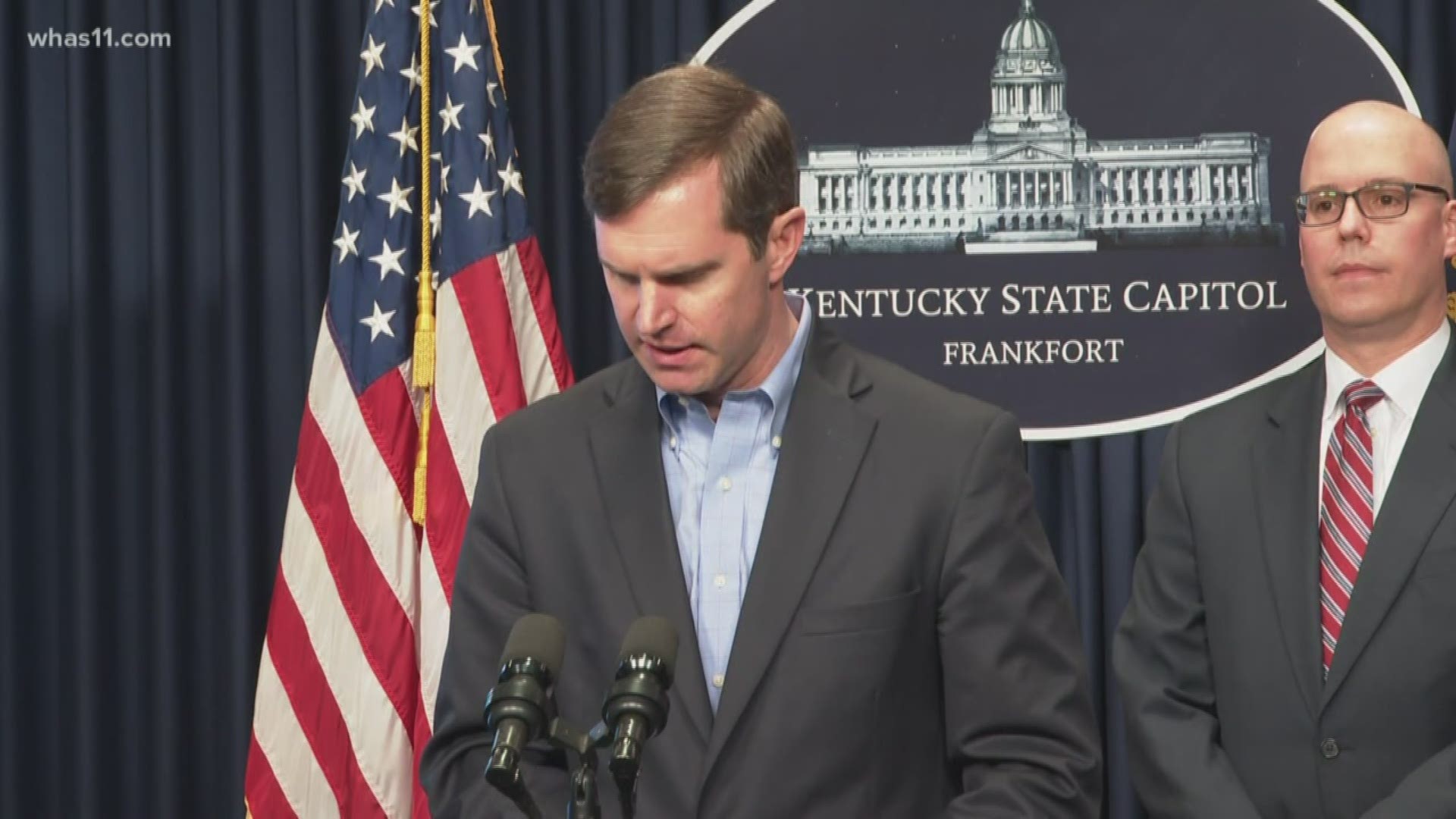 Andy Beshear is urging the public to be responsible but don't panic after the state confirmed its first case of coronavirus.