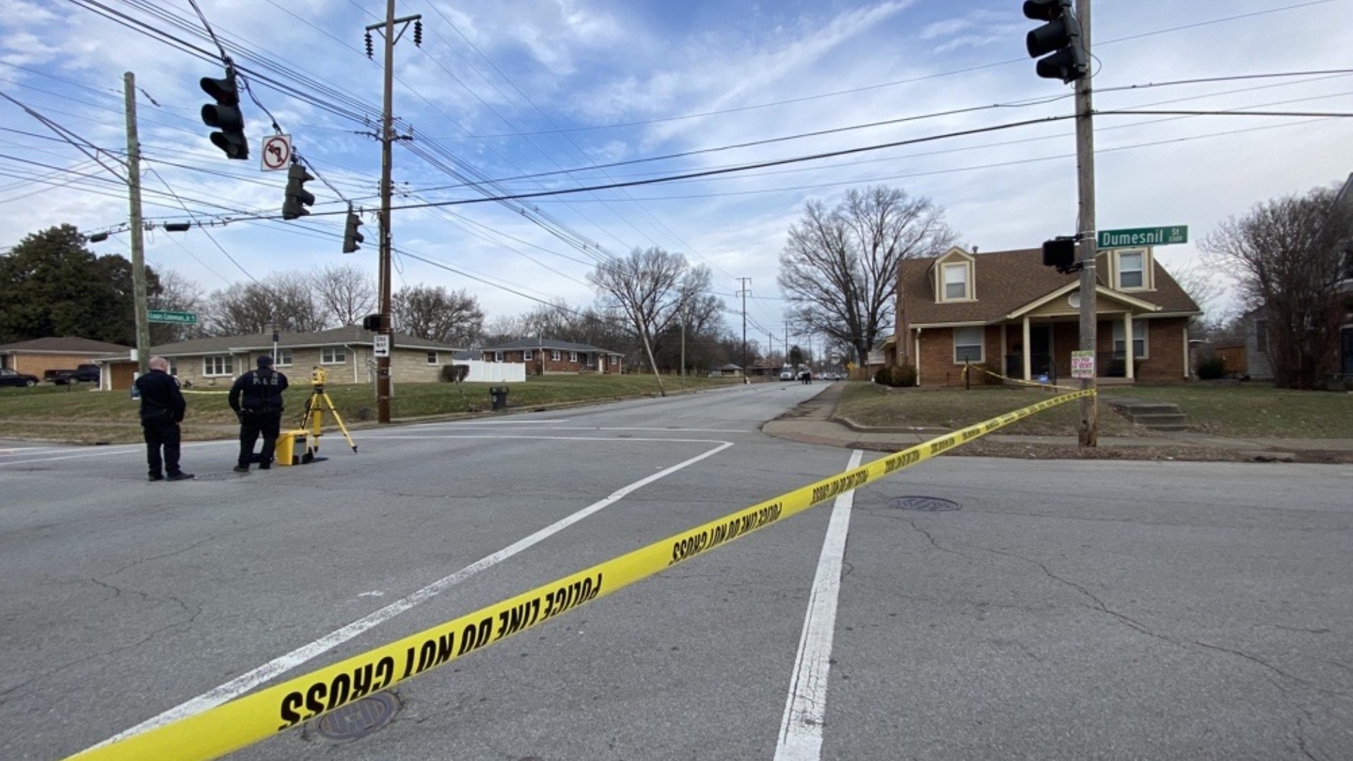 Officers said the driver of the vehicle fled the scene on foot, leaving behind the vehicle -- a white Hyundai. Police believe the vehicle was stolen.