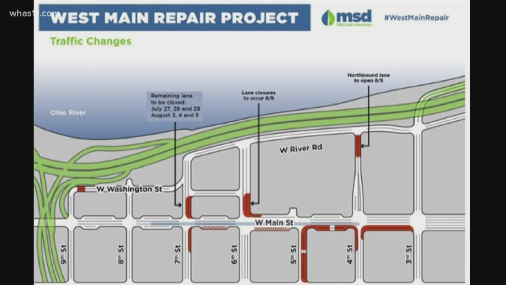 New lane closures planned for Downtown