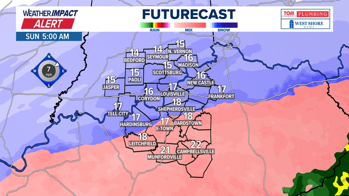 Several inches of snow to hit Kentucky and Indiana Saturday | What to expect in your area