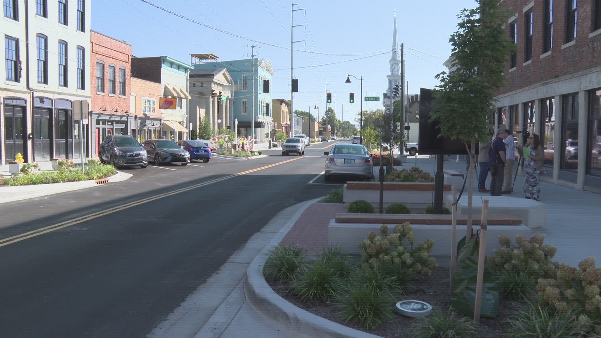 The city began plumbing and water improvements on the stretch of Main from State Street to East Third in May of 2022.