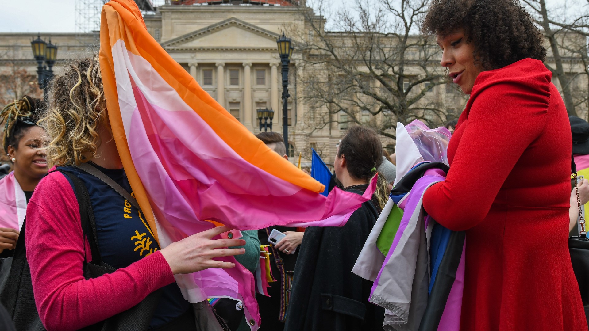 Trans youth, allies in Louisville rally against Senate Bill 150 ...