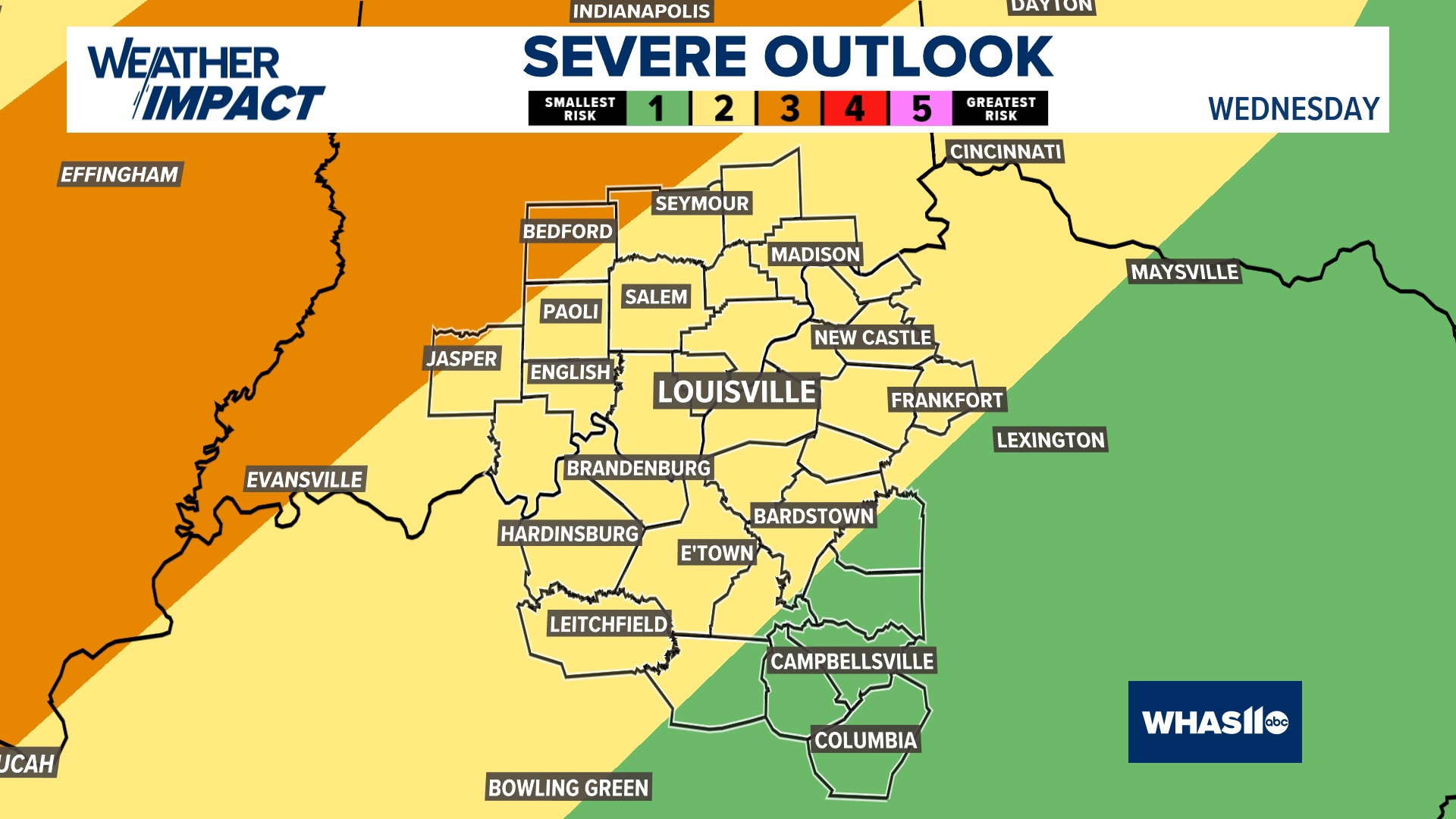 Strong storms possible late Wednesday in Kentucky, southern Indiana ...