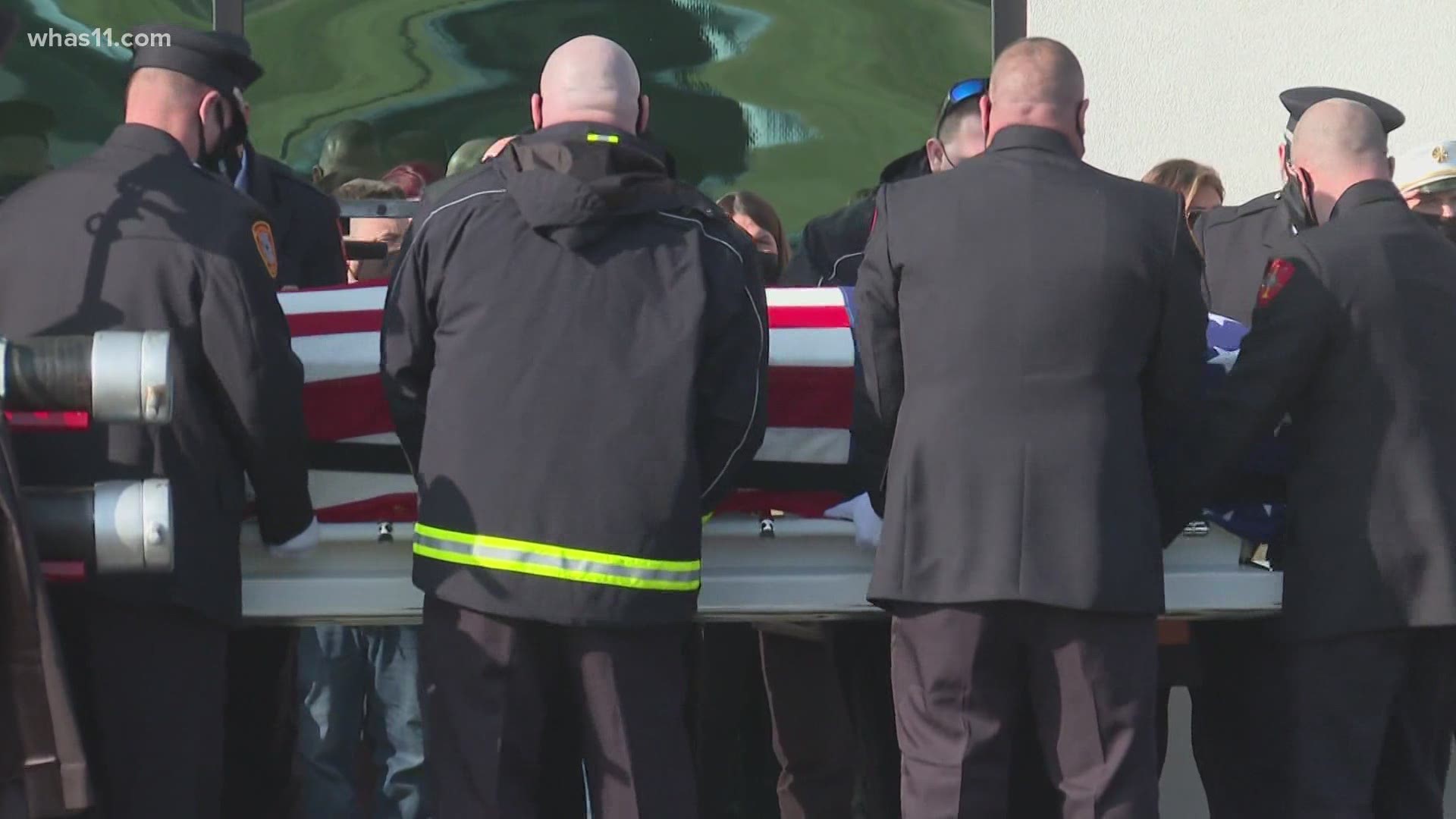 A Fire chief who served his community to save lives for more than 30 years was laid to rest today.
