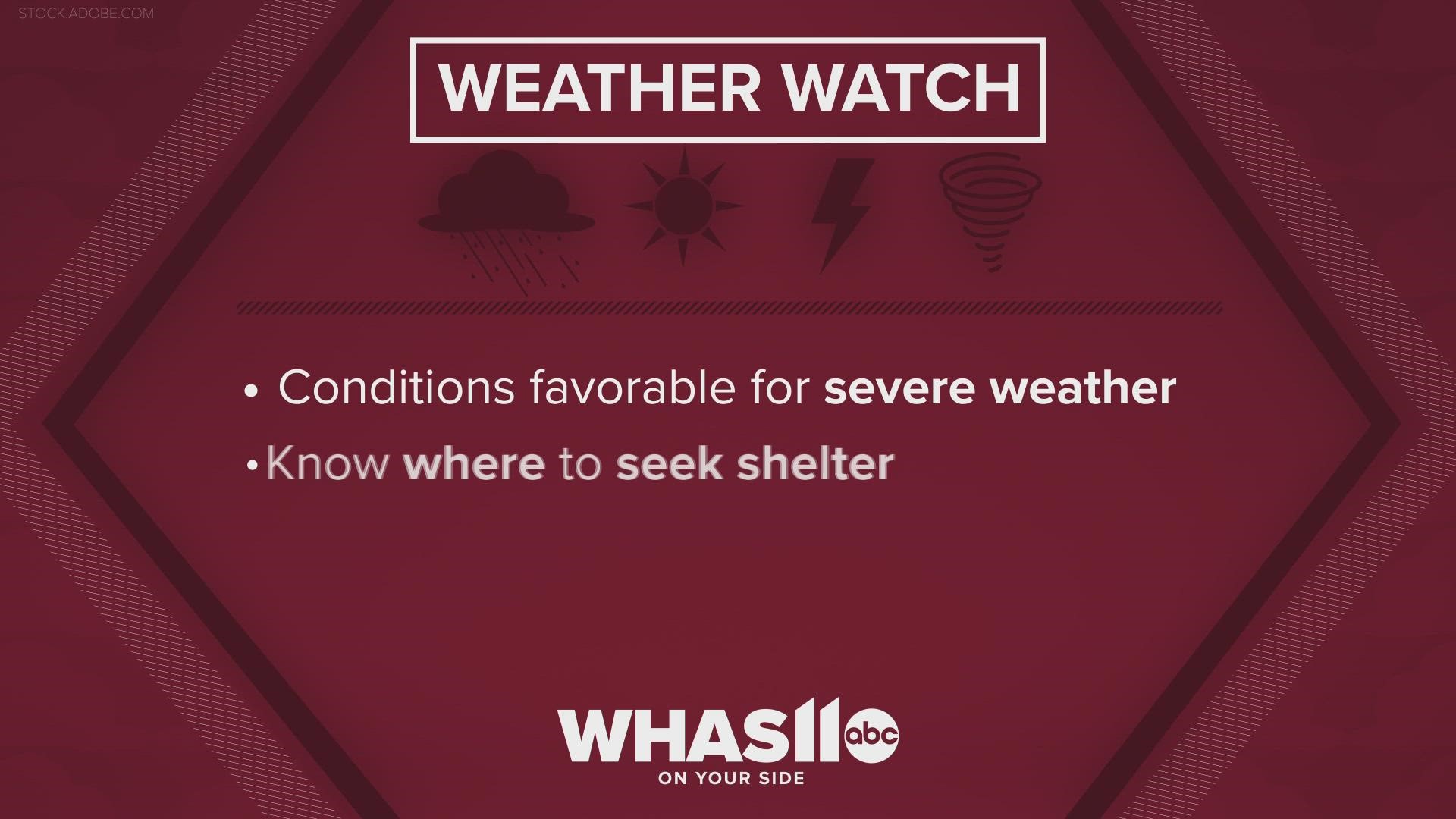 Here is how to react to a weather watch and a weather warning.