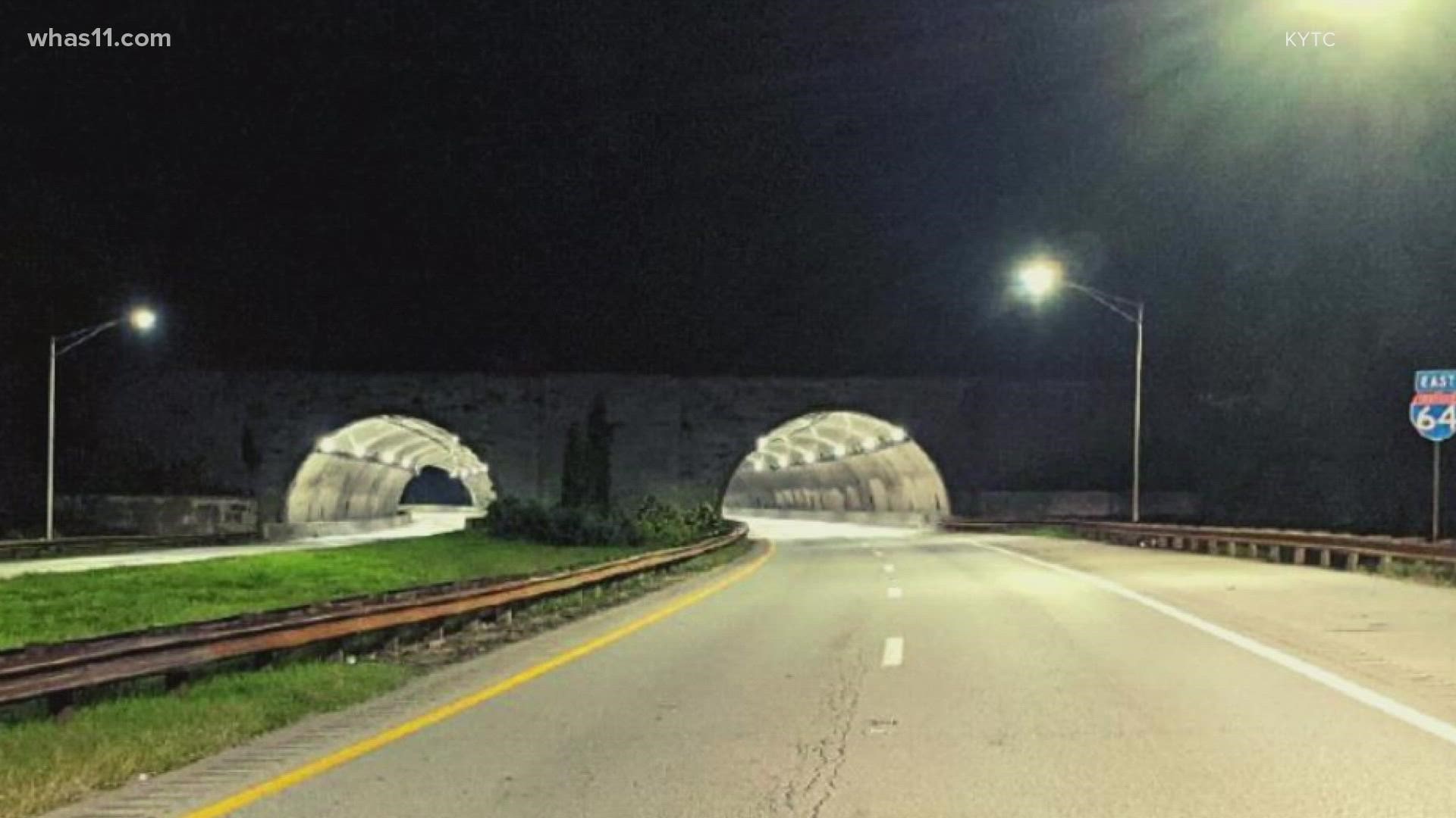 Officials with the Kentucky Transportation Cabinet said the lighting was upgraded and completed ahead of schedule, giving motorists better visibility.