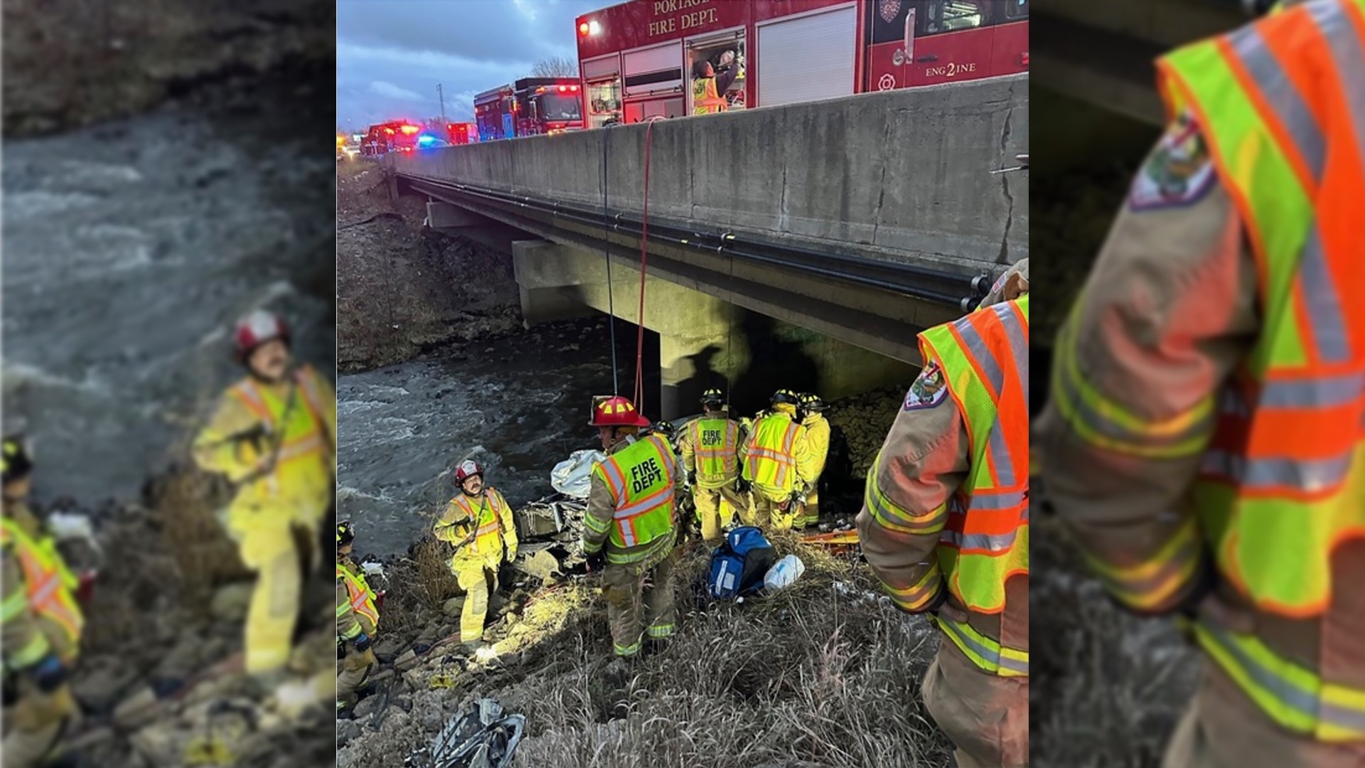 Two fishermen found the badly damaged vehicle and reached inside. They were shocked to learn the driver was still alive.