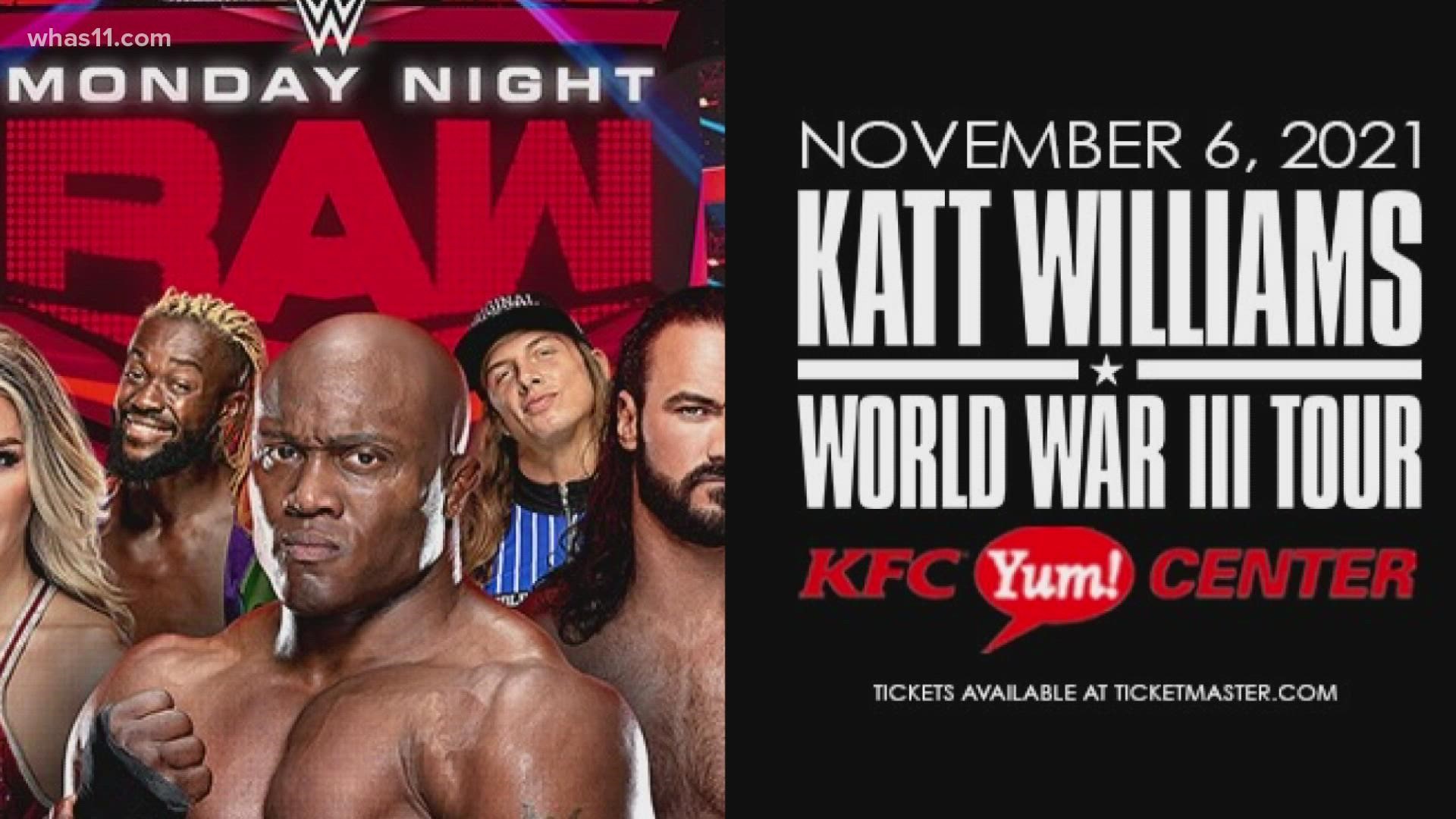 The 411's Sherlene Shanklin previews the upcoming Monday Night Raw WWE show and comedian Katt Williams stop at the KFC Yum! Center