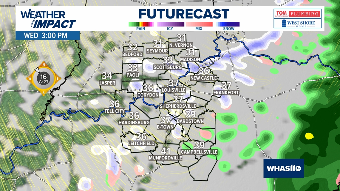 Impactful winter weather pattern arriving in Kentucky, Southern Indiana