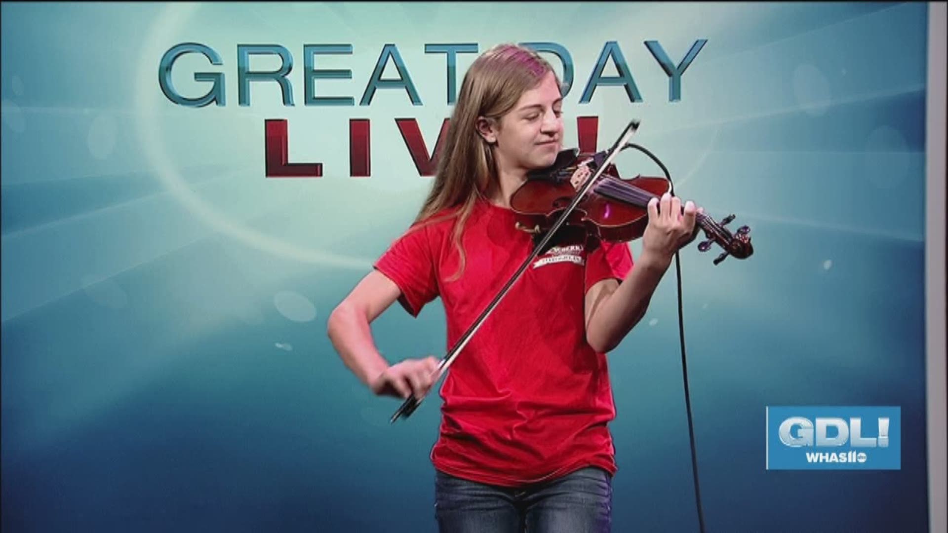 Fiddle player Millie Meunier, 13, stopped by Great Day Live to perform a couple songs. She will be performing at the Starlight Strawberry Festival on May 25, 2019.