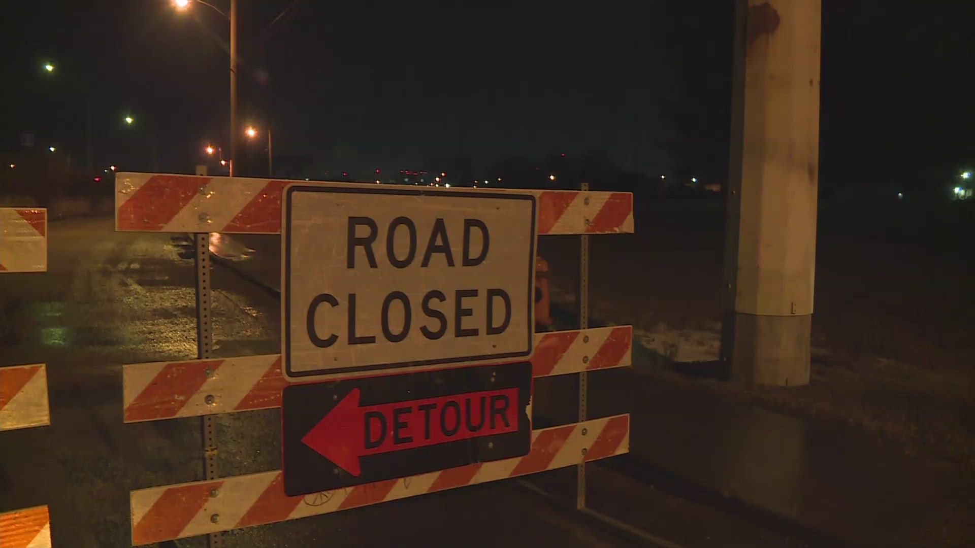 Crews are working to repair a water main on Phillips Lane between Crittenden Drive and Seneca Avenue.