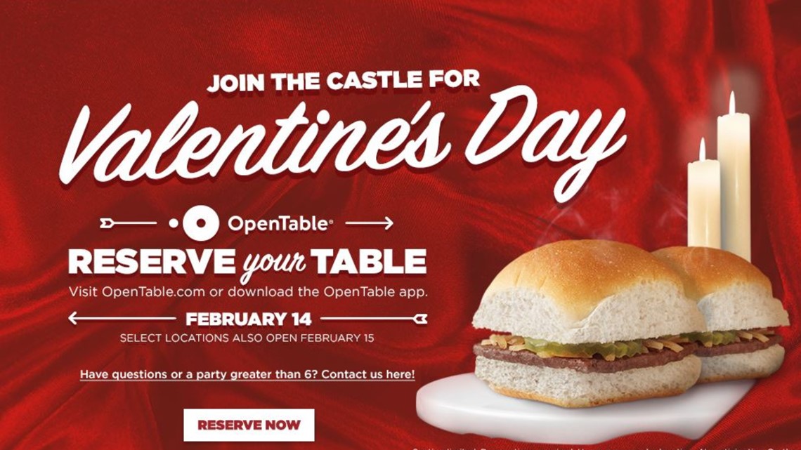 Reservations now open for Valentine's Day dinner at White Castle