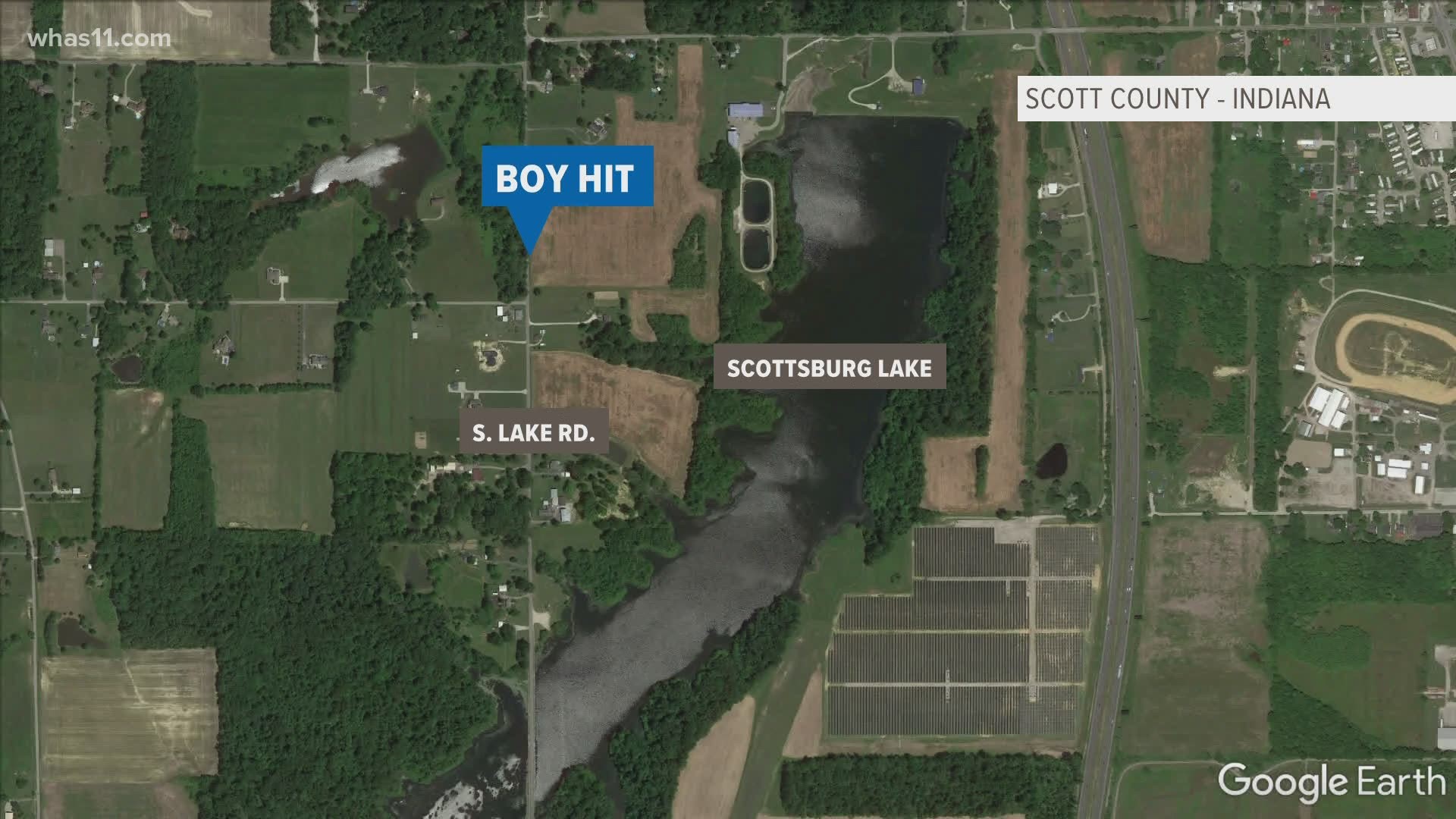 The Scott County Sheriff's Office said the 10-year-old was allegedly struck by a car driven by a 17-year-old. The boy later died from his injuries at the hospital.