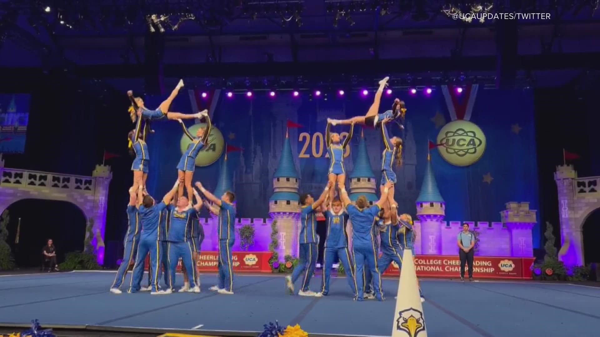 Morehead State University and Western Kentucky University won first place at the Universal Cheerleading Association College Nationals in their own competitions.