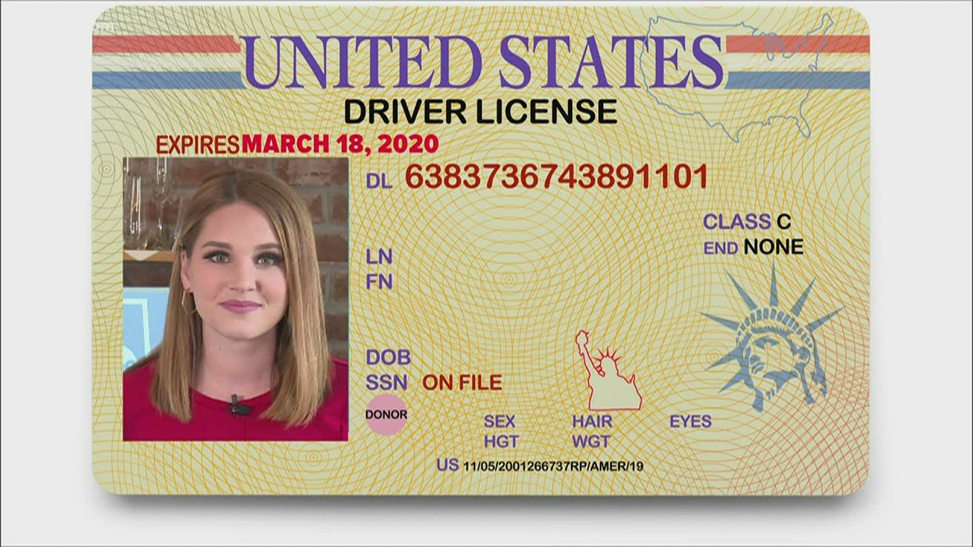 kentucky driving licence psd template