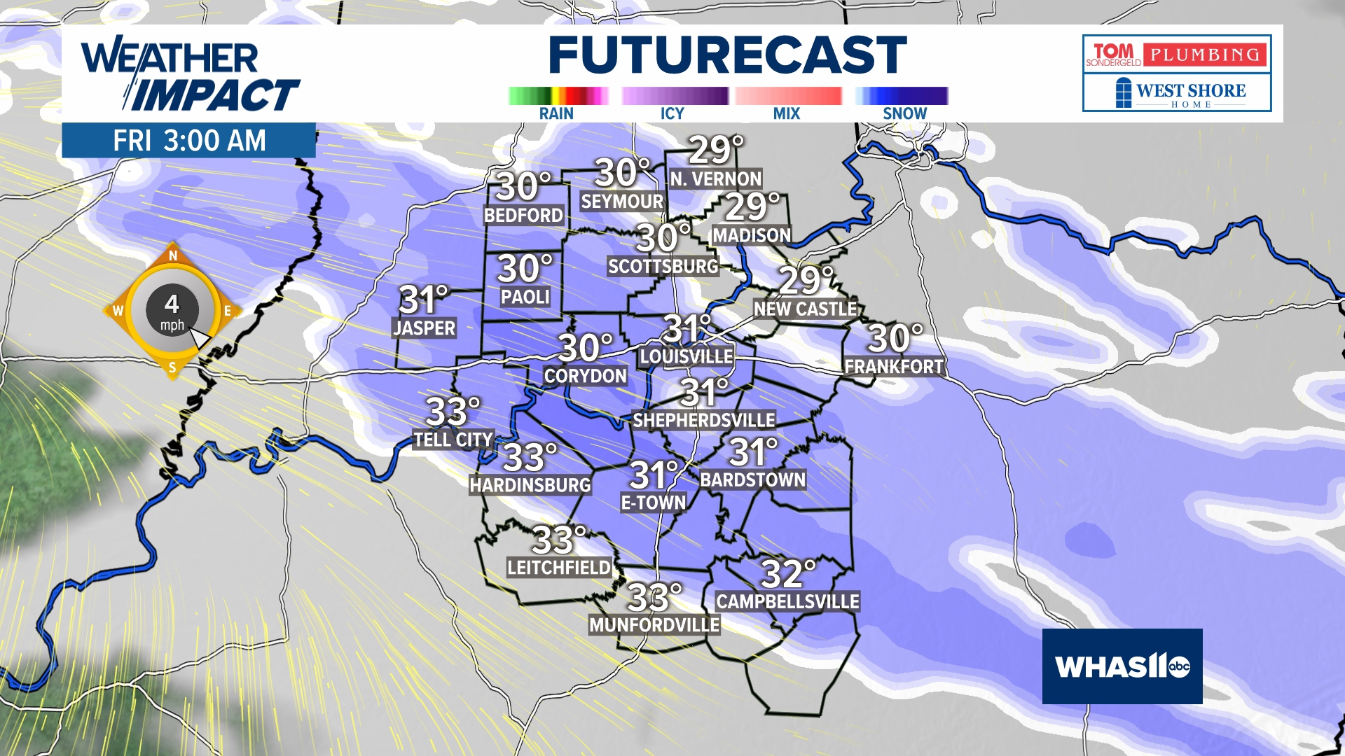 Accumulating snow and dangerous cold heading to Kentucky, Indiana ...