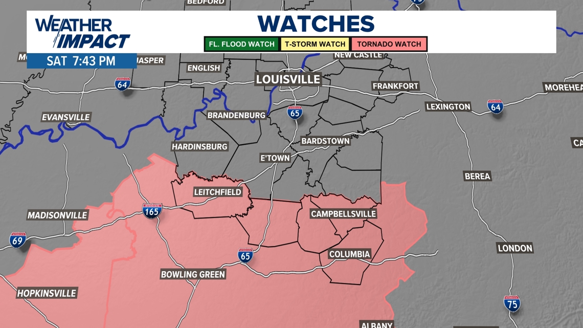 WEATHER IMPACT  | Tornado watch canceled for these Kentucky counties