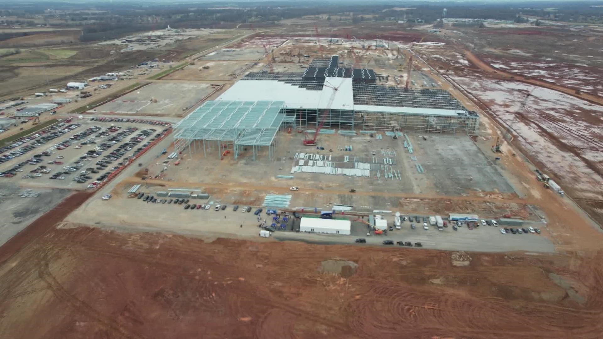 Construction of the 2.3-square-mile BlueOval SK Battery Park is on schedule and the campus' training center is set to open in 2024.